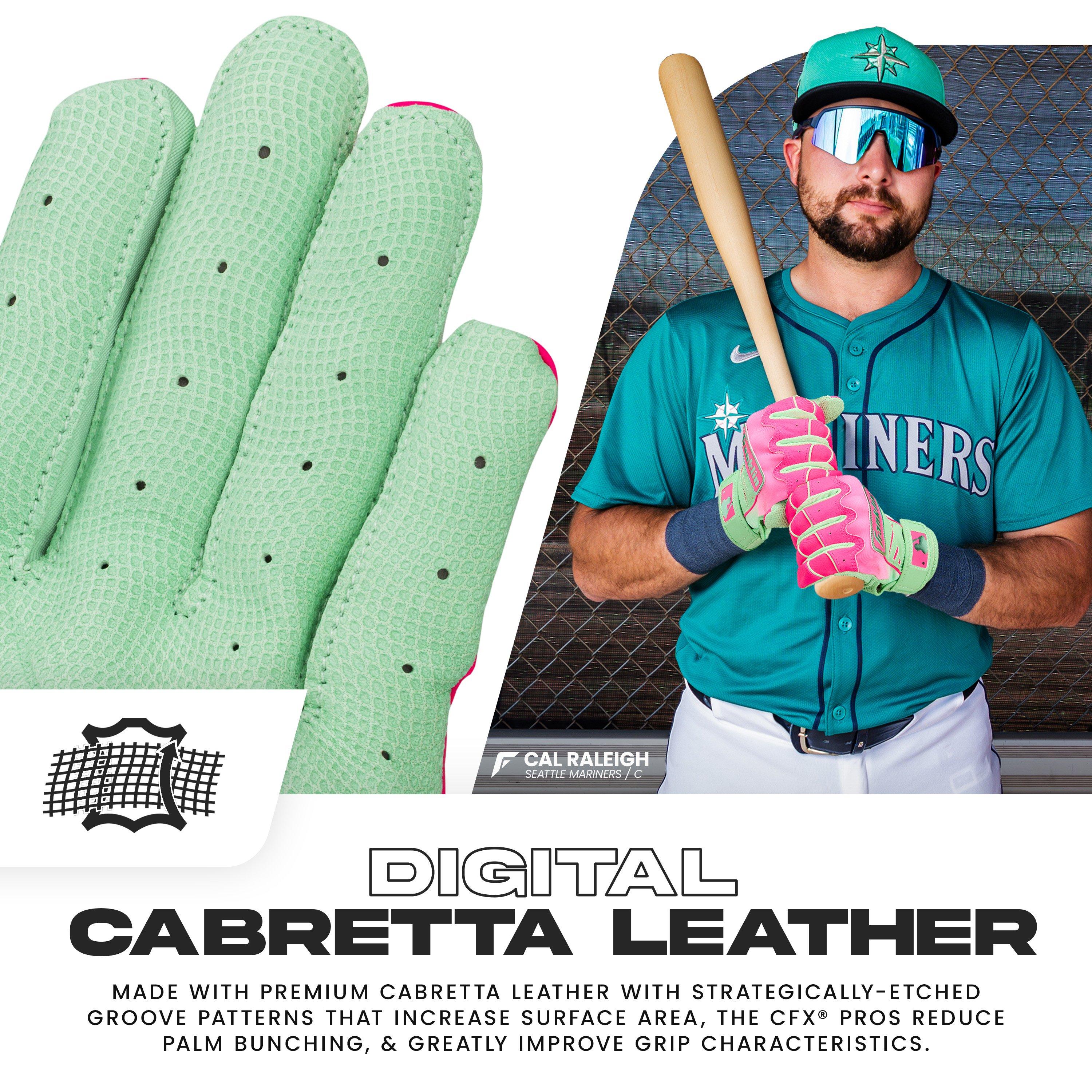 Franklin Sports Big Kids' MLB CFX Pro Fusion Batting Gloves - Aurora - AURORA