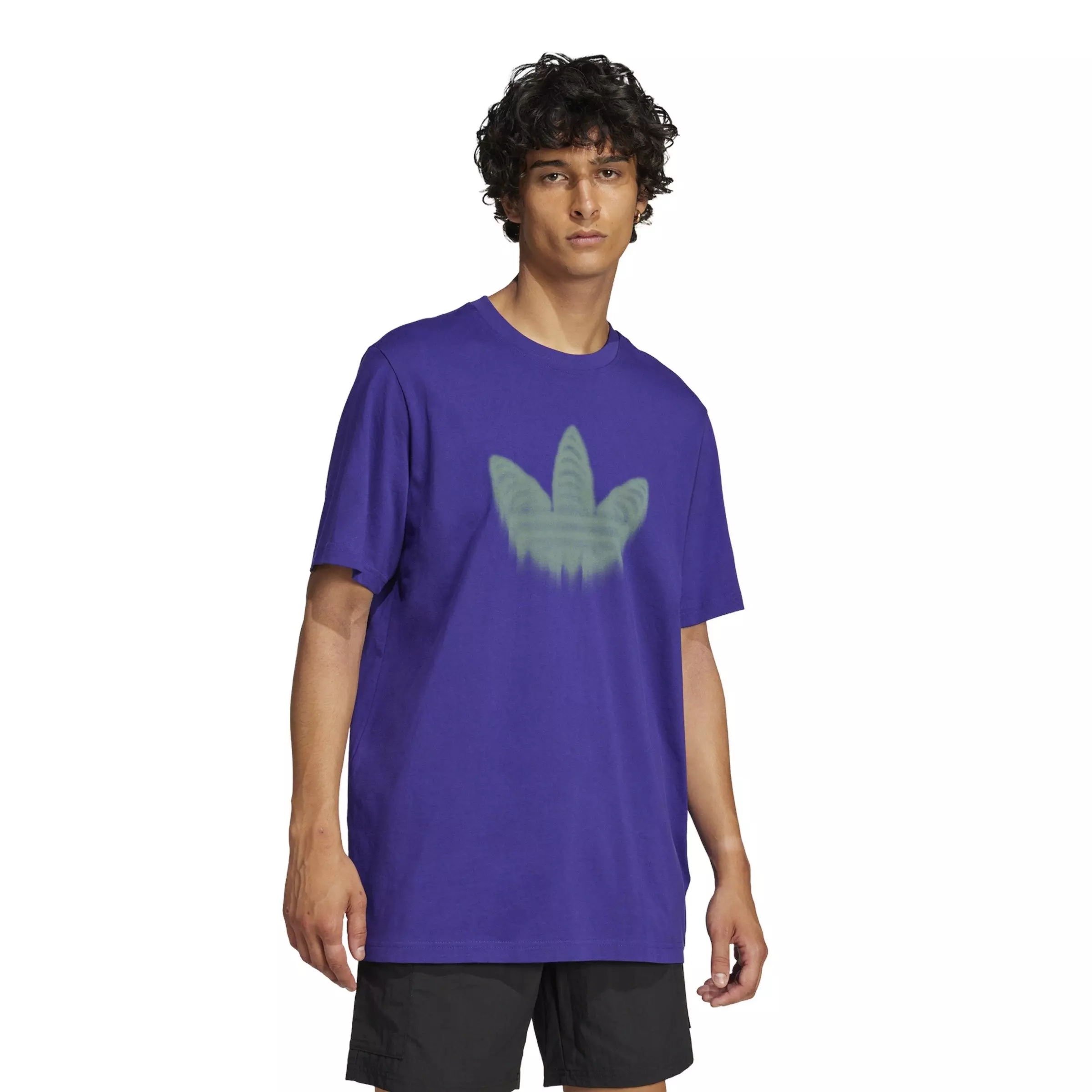 adidas Originals Men's Skeleton Trefoil T-Shirt -Purple - PURPLE