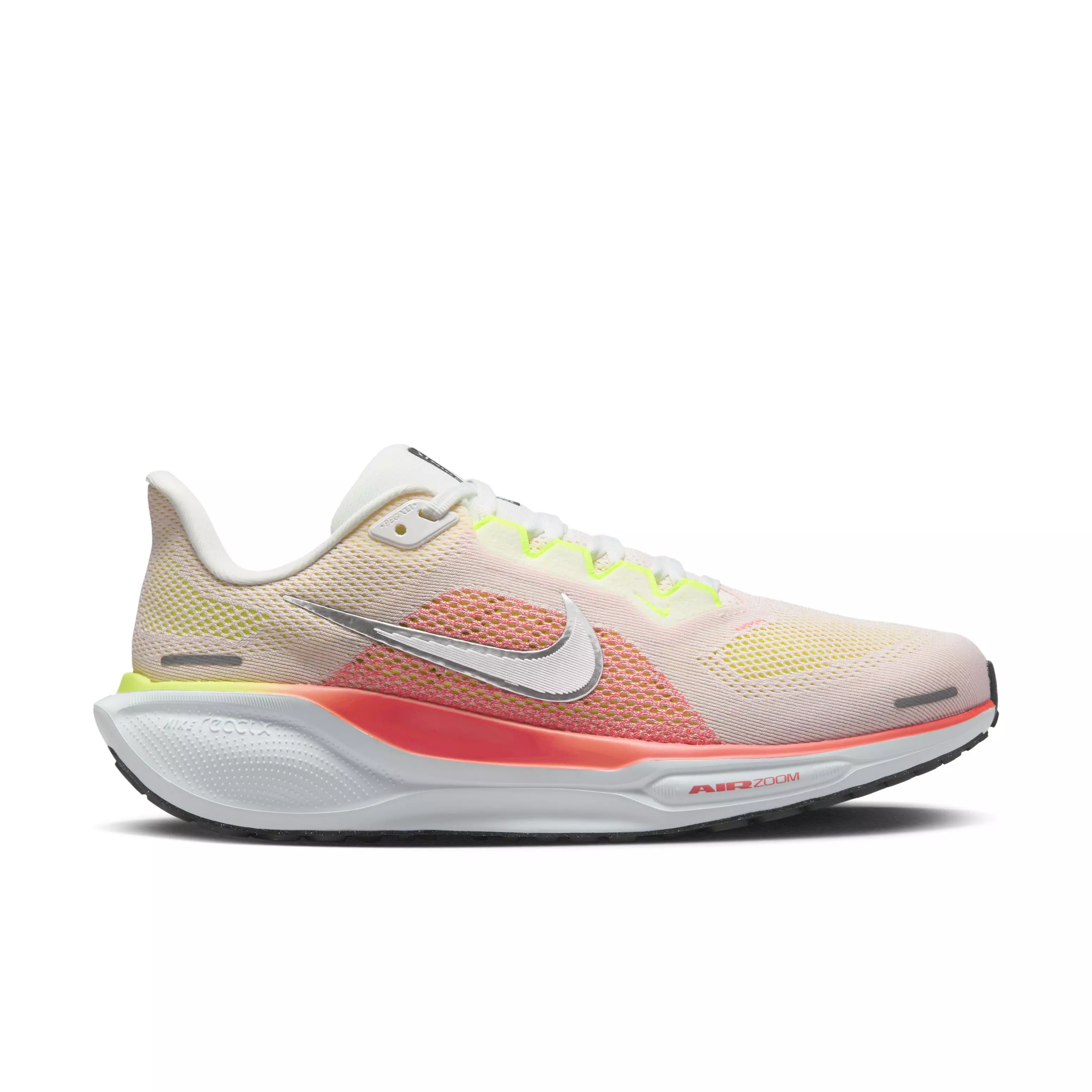 Nike Pegasus 41 "Summit White/Bright Crimson/Glacier Blue/Chrome" Women's Wide Running Shoe - WHITE/CRIMSON/BLUE/CHROME