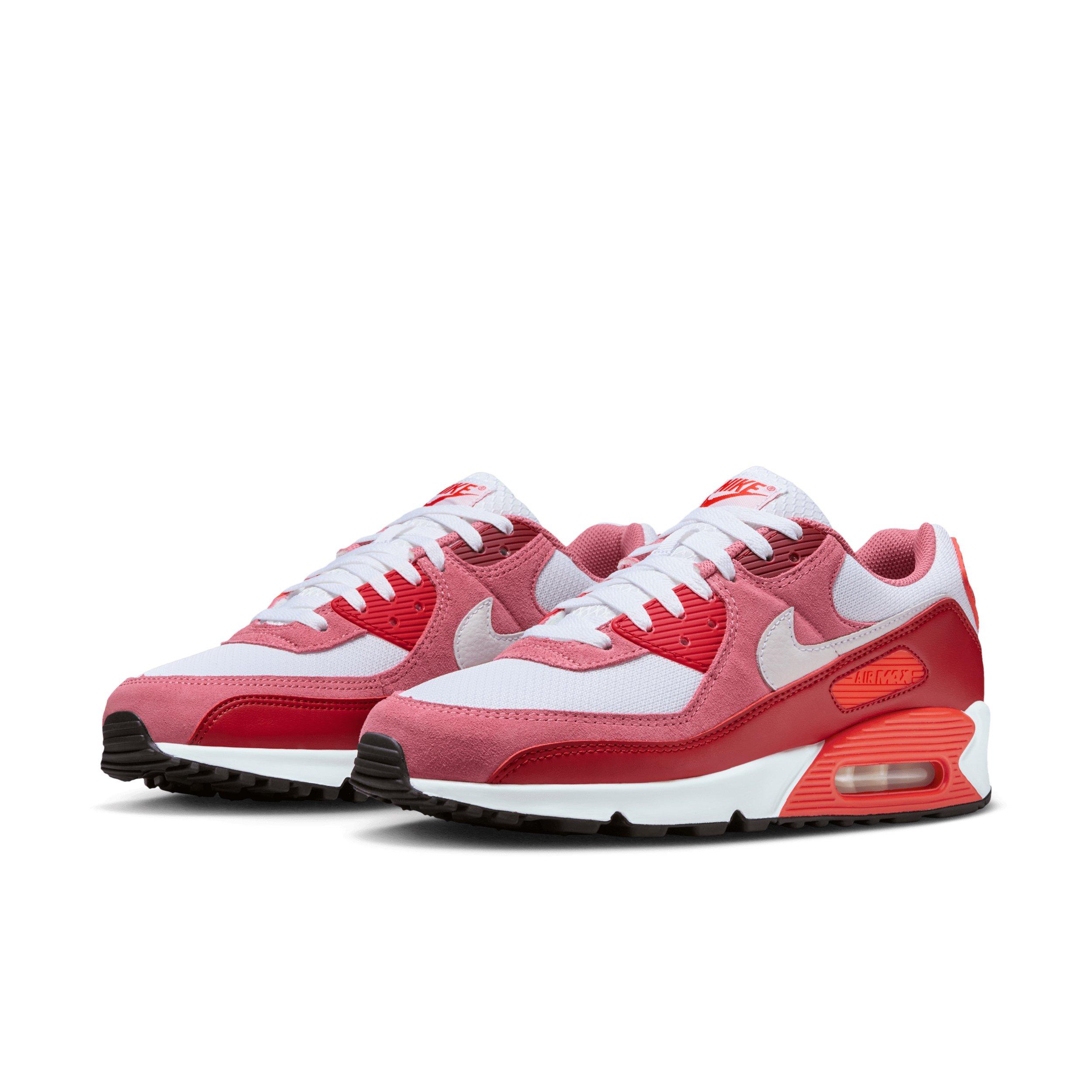 Nike Air Max 90 "Peony/Light Crimson/Team Crimson/White" Men's Shoe - PEONY/LT CRIMSON/CRIMSON/WHITE Thumbnail View 3