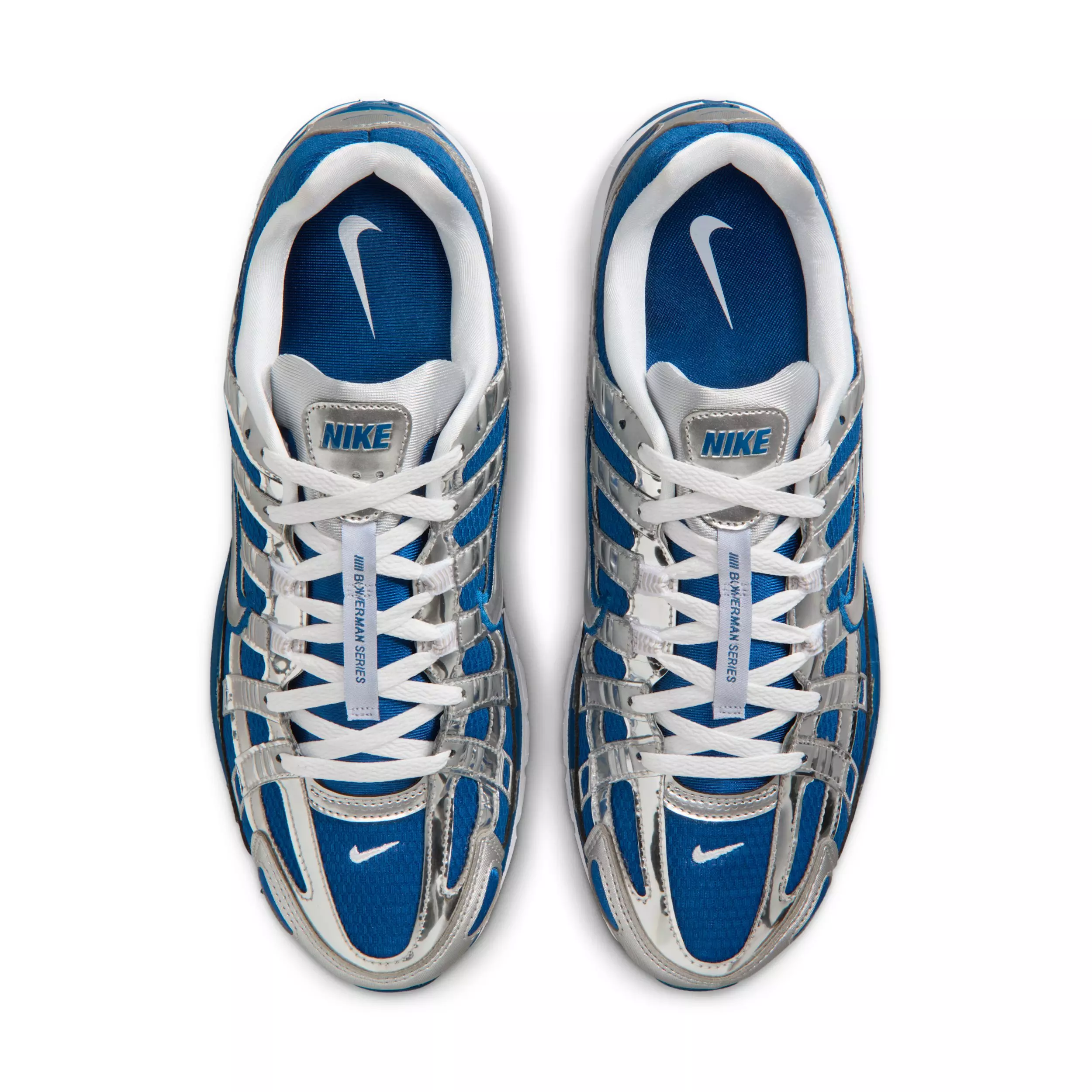 Nike P-6000 "Court Blue/White/Metallic Silver" Men's Shoe - BLUE/WHITE/SILVER
