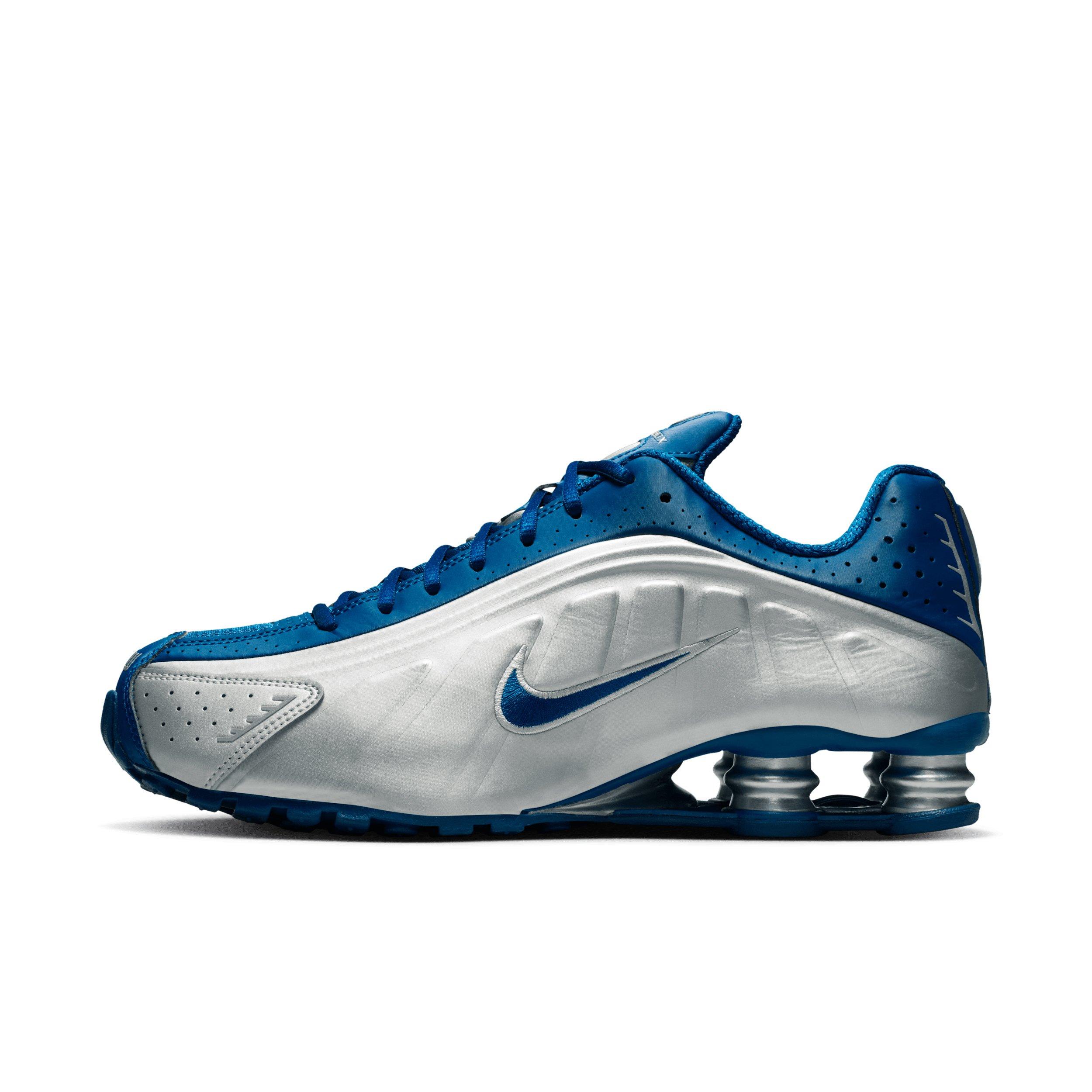 Nike Shox R4 "Court Blue/White/Metallic Silver" Men's Shoe - BLUE/WHITE/SILVER Thumbnail View 2