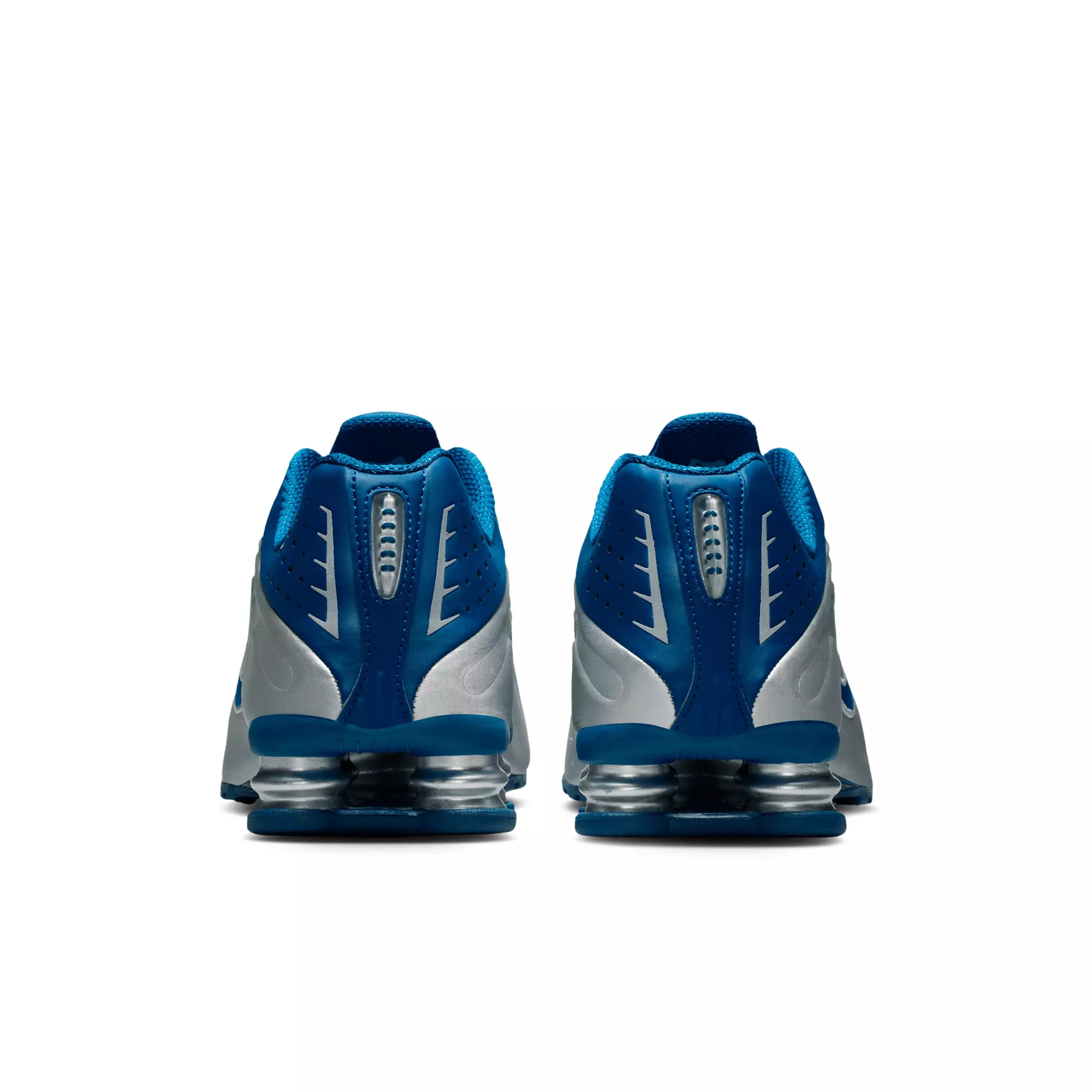 Nike Shox R4 "Court Blue/White/Metallic Silver" Men's Shoe - BLUE/WHITE/SILVER