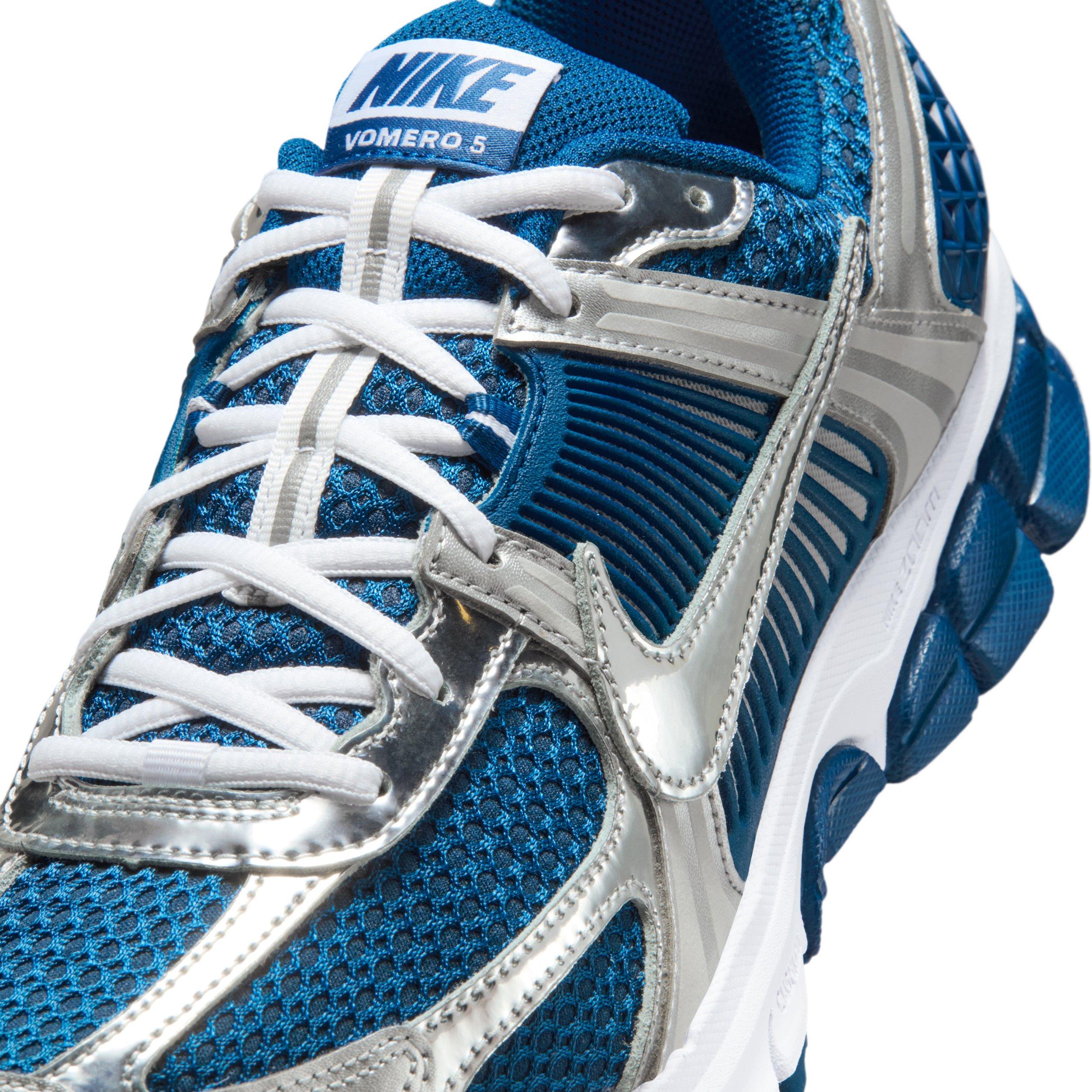 Vintage Nike Zoom Vomero +4 Metallic Silver & White w/Blue Men\'s Shoes Size 8.5 Nike Men main image 4