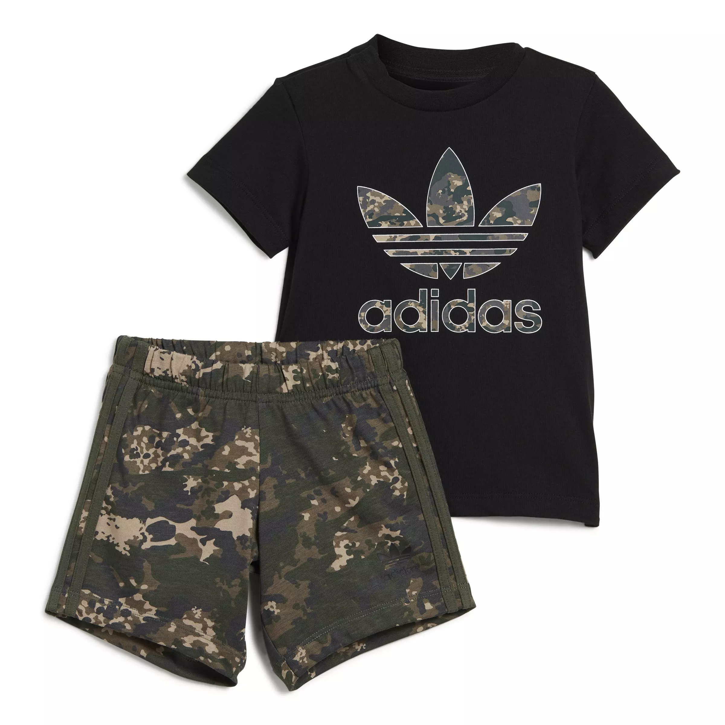 adidas Originals Infant Boys' Camo Shorts and Tee Set -Black/Camo - BLACK/CAMO