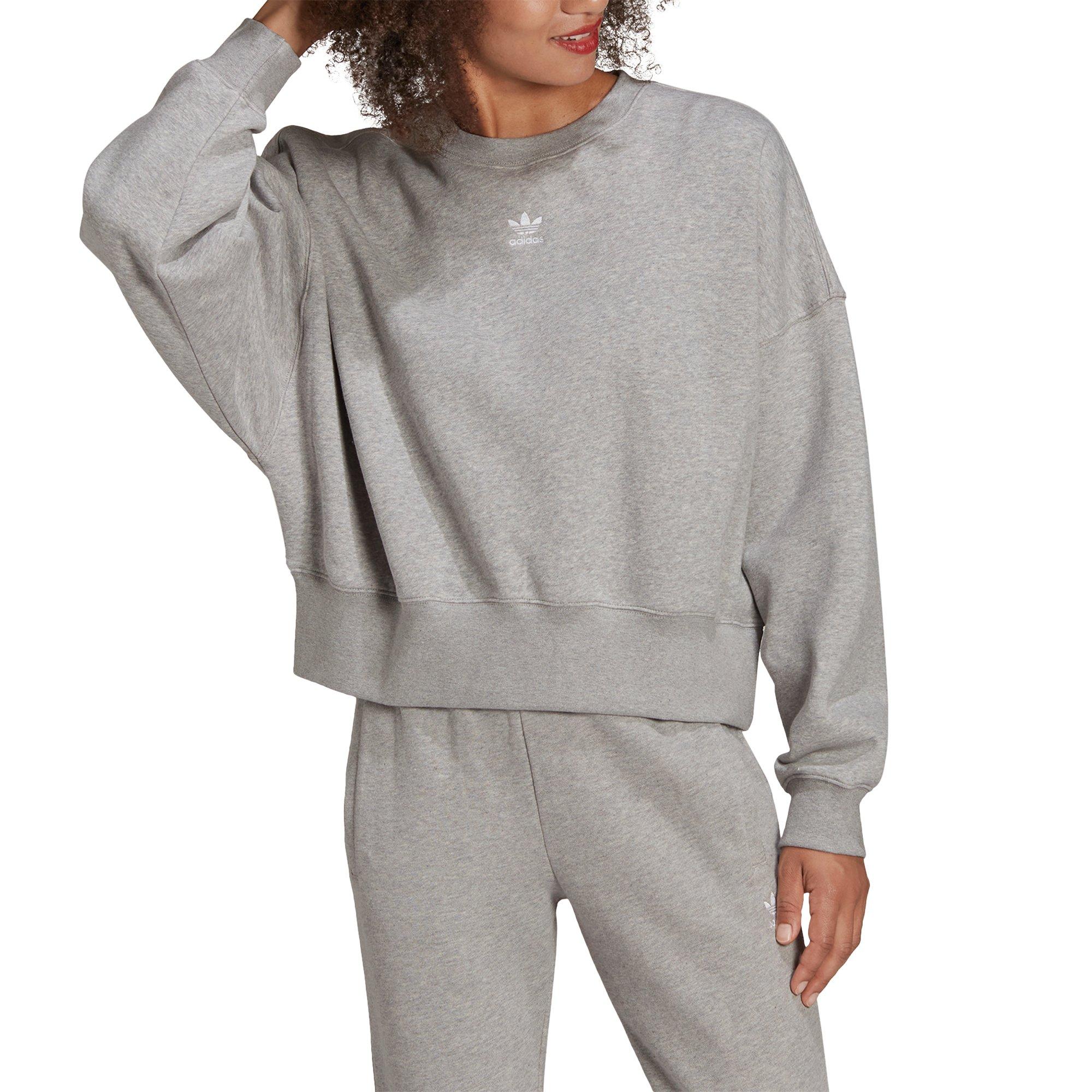 adidas Women's Originals Adicolor Essentials Fleece Sweatshirt-Grey -  Hibbett | City Gear