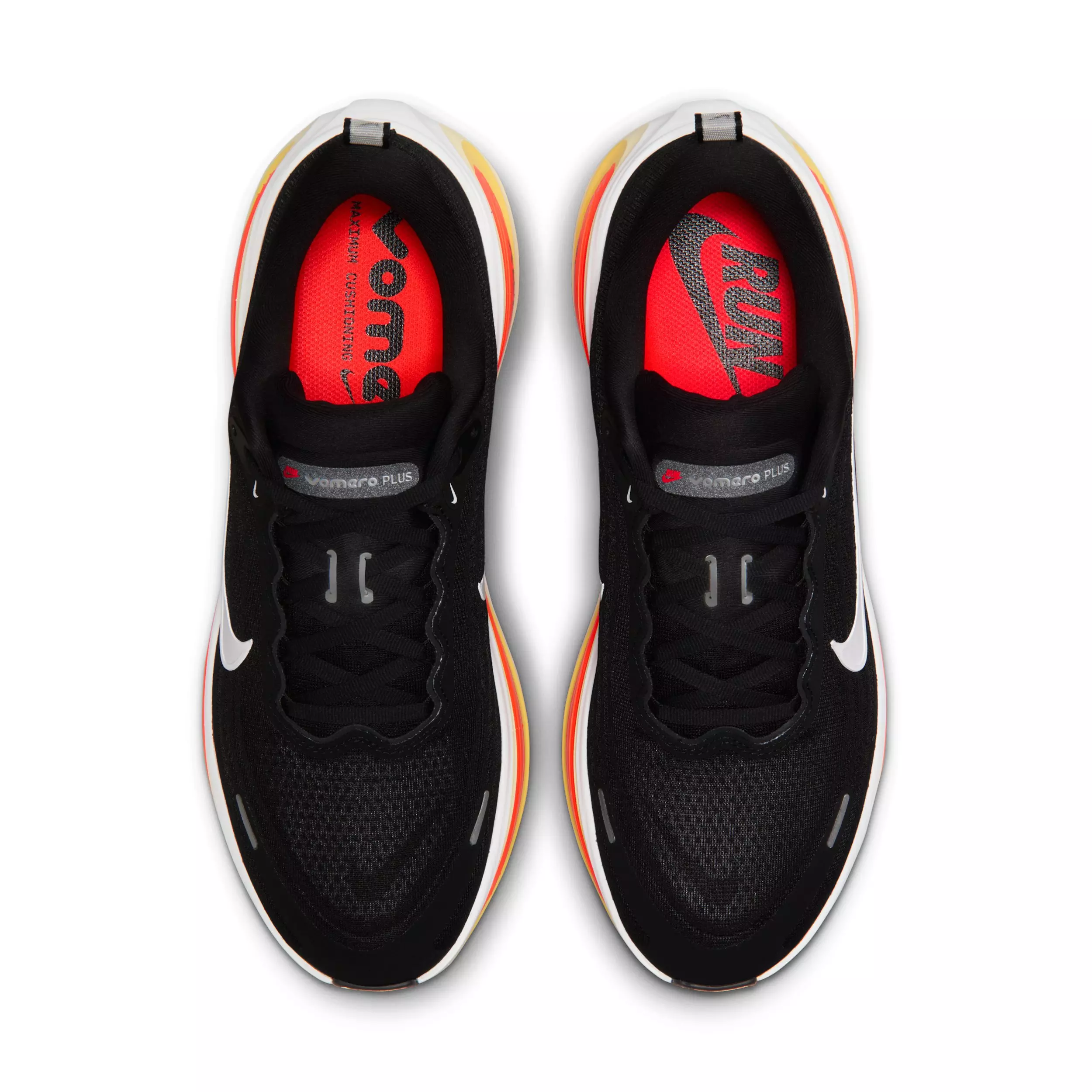 Nike Vomero Plus "Black/Bright Crimson/Sail/White" Men's Running Shoe - BLACK/CRIMSON/SAIL/WHITE