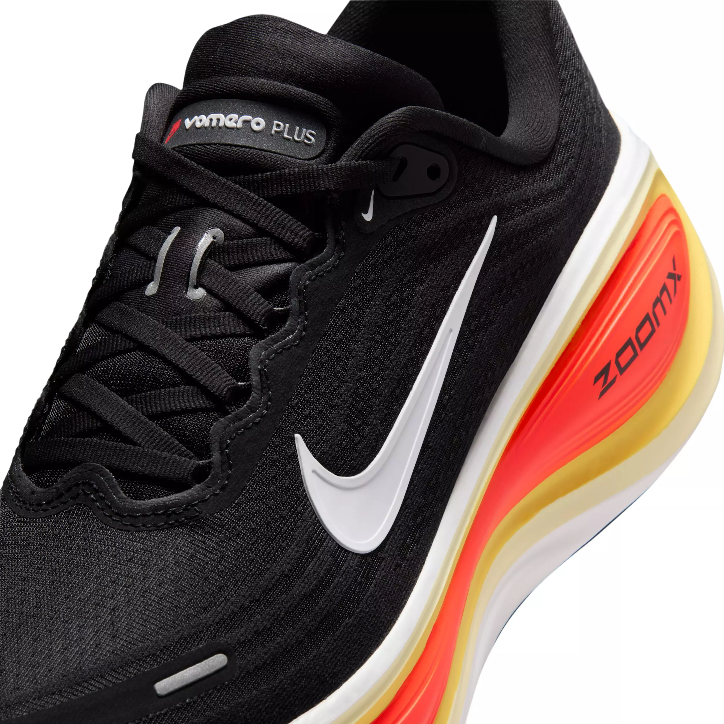 Nike Vomero Plus "Black/Bright Crimson/Sail/White" Men's Running Shoe - BLACK/CRIMSON/SAIL/WHITE