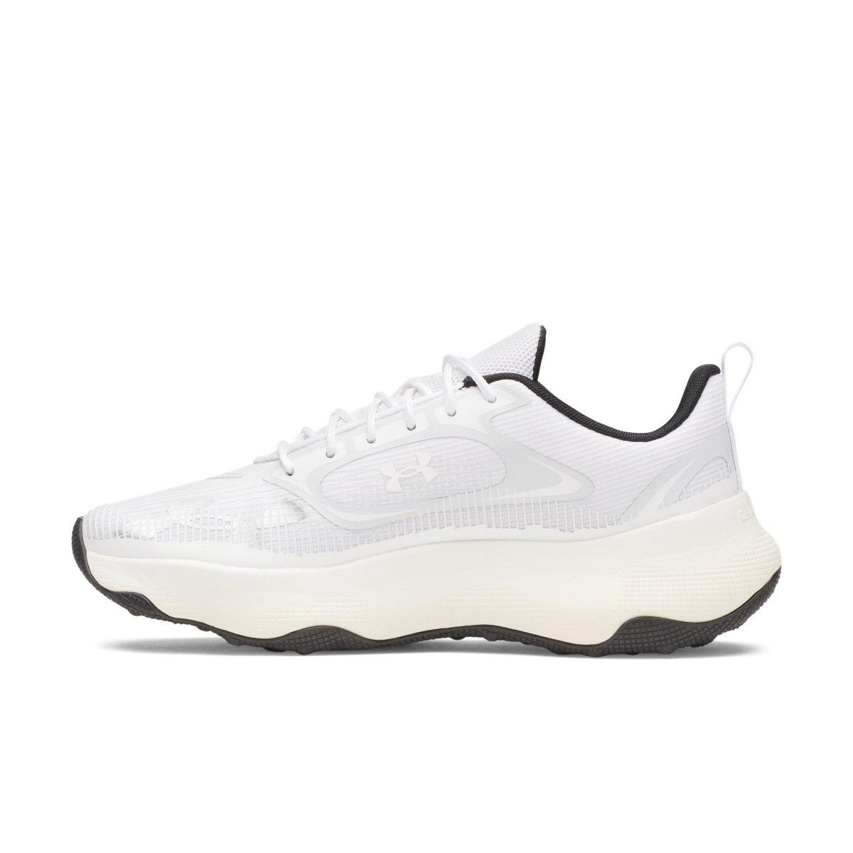 Under Armour Pulse "White/Distant Grey/Metallic Silver" Men's Shoe - WHITE/GREY/SILVER