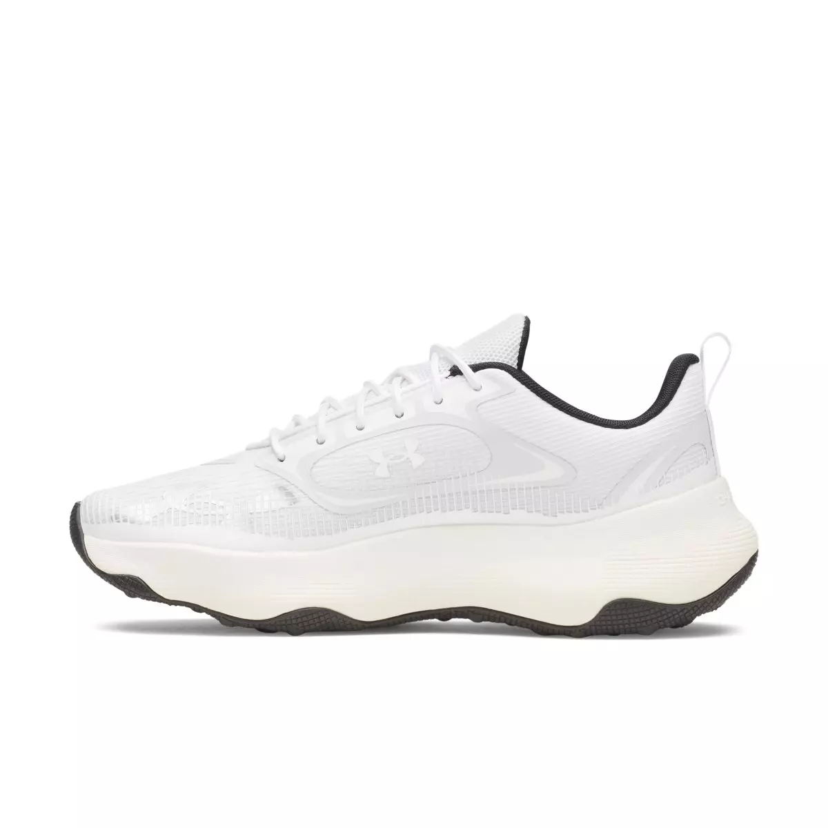 Under Armour Pulse "White/Distant Grey/Metallic Silver" Men's Shoe - WHITE/GREY/SILVER
