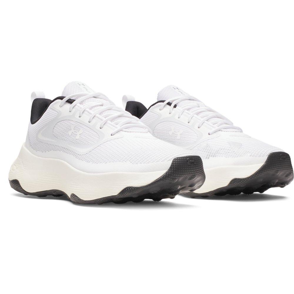 Under Armour Pulse "White/Distant Grey/Metallic Silver" Men's Shoe - WHITE/GREY/SILVER