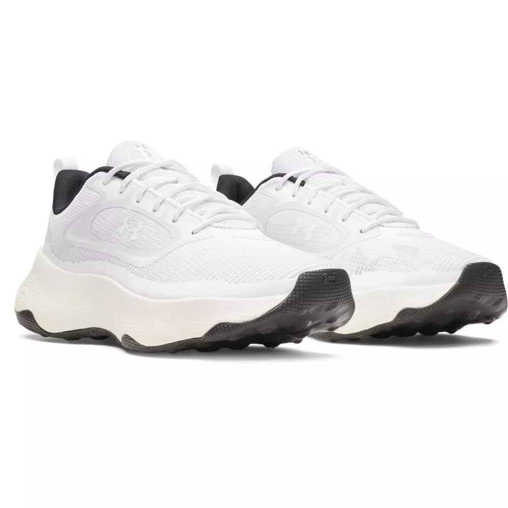 Under Armour Pulse "White/Distant Grey/Metallic Silver" Men's Shoe - WHITE/GREY/SILVER