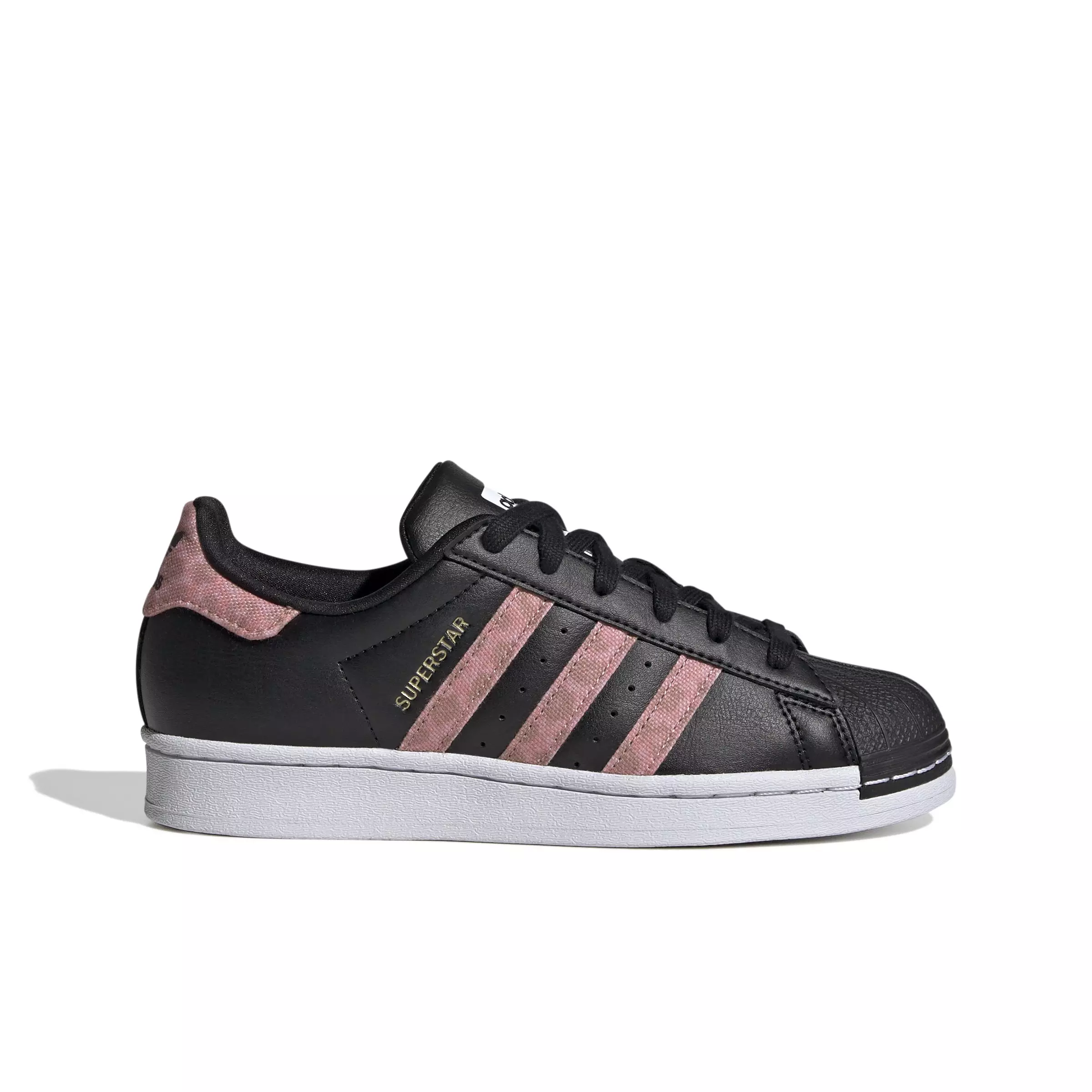 adidas Originals Superstar "Core Black/Core Black/Gold Metallic" Grade School Girls' Shoe - BLACK/BLACK/GOLD