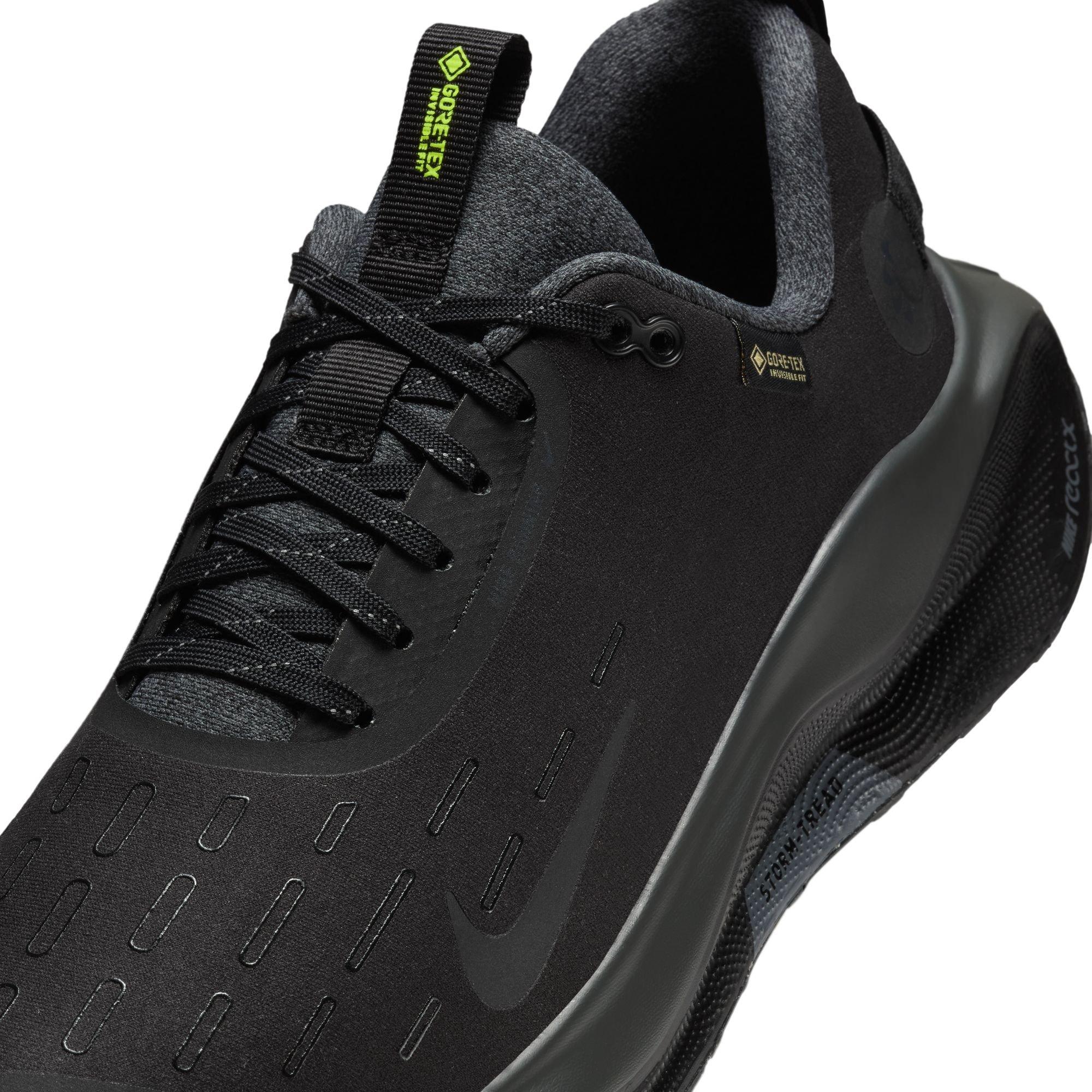 Nike InfinityRN 4 GORE-TEX "Black/Volt/Dark Grey/Anthracite" Women's Running Shoe - BLACK/VOLT/DK GREY/ANTHRACITE Thumbnail View 7