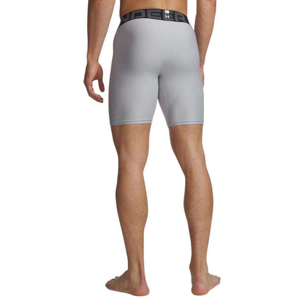 Under Armour Men's HeatGear 6" Compression Shorts - Grey/Black - GREY/BLACK