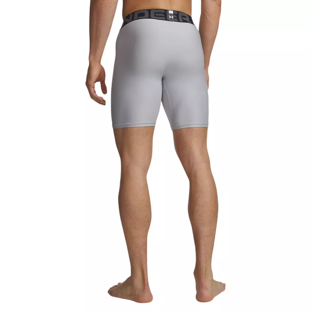 Under Armour Men's HeatGear 6" Compression Shorts - Grey/Black - GREY/BLACK