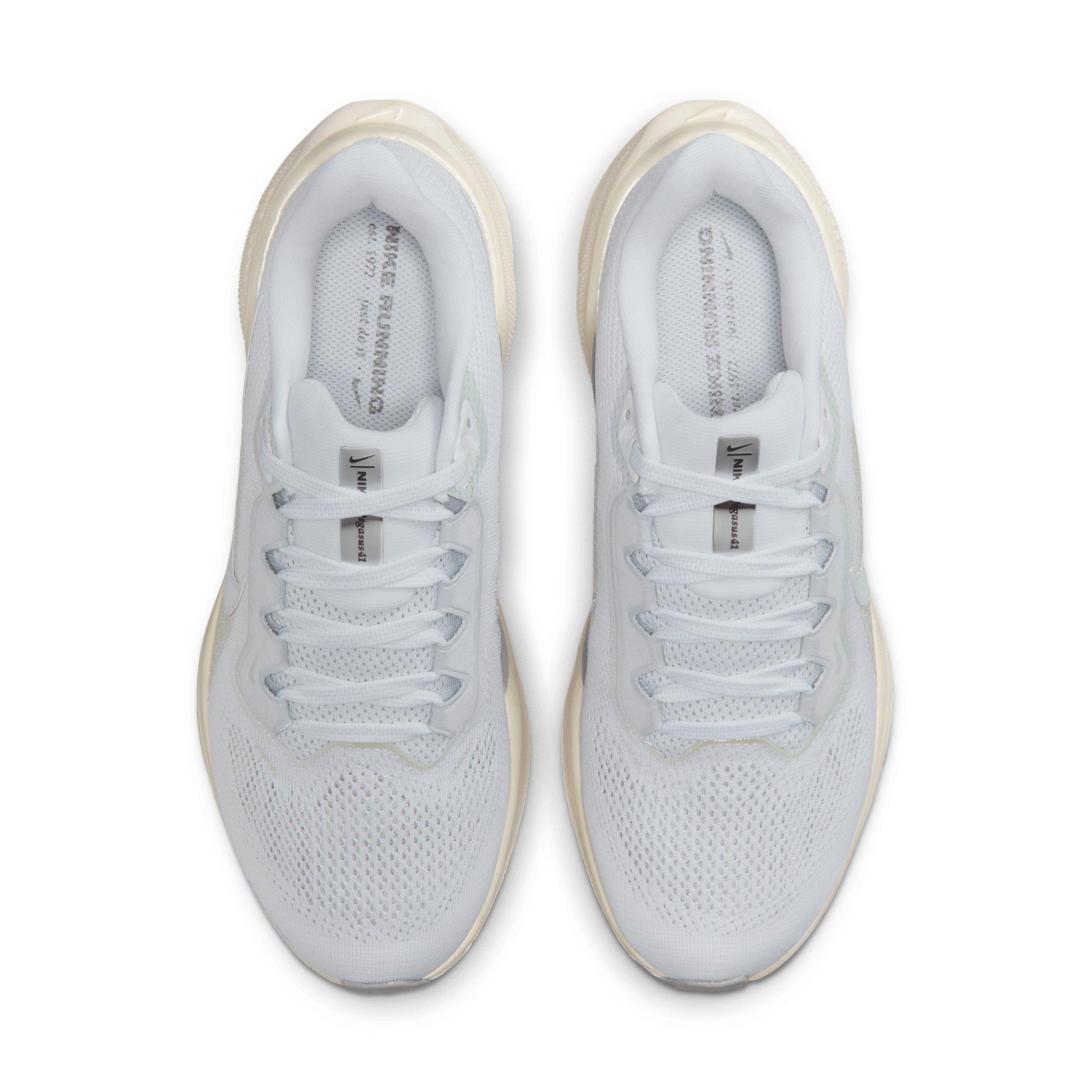 Nike Pegasus 41 "White/Chalk/Sea Glass/White" Women's Running Shoe - WHITE/CHALK/SEA GLASS/WHITE Thumbnail View 4