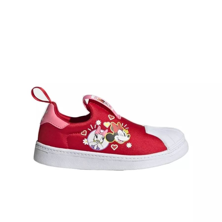 adidas Originals x Disney Superstar 360 "Better Scarlet/Clear Pink/Bliss Pink" Preschool Girls' Shoe - SCARLET/PINK/PINK