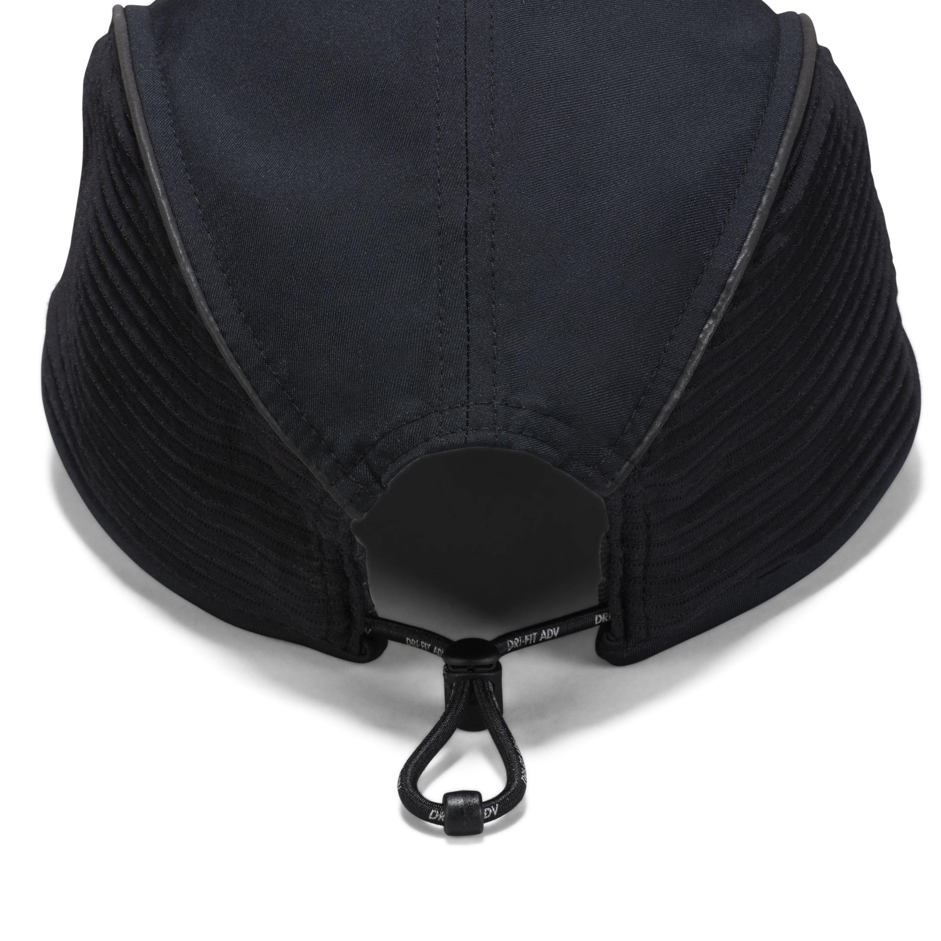 Nike Dri-FIT ADV Fly Unstructured AeroBill AeroAdapt Hat - BLACK Thumbnail View 6