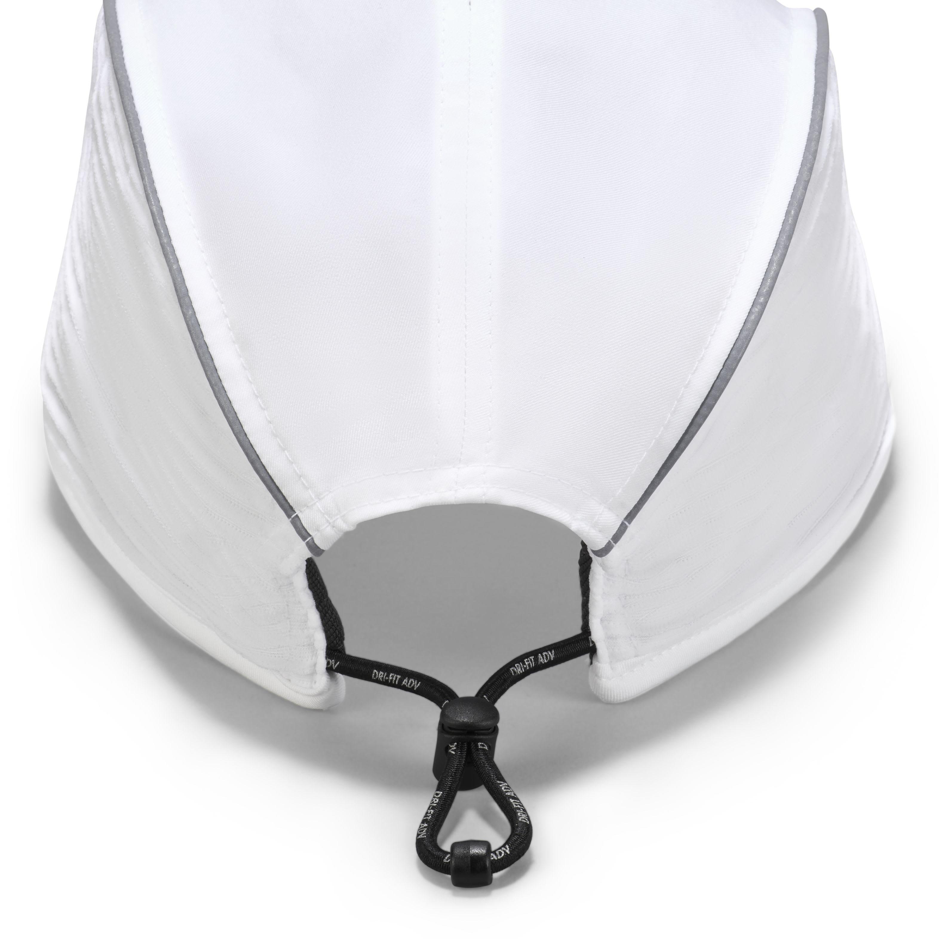 Nike Dri-FIT ADV Fly Unstructured AeroBill AeroAdapt Hat - WHITE Thumbnail View 5