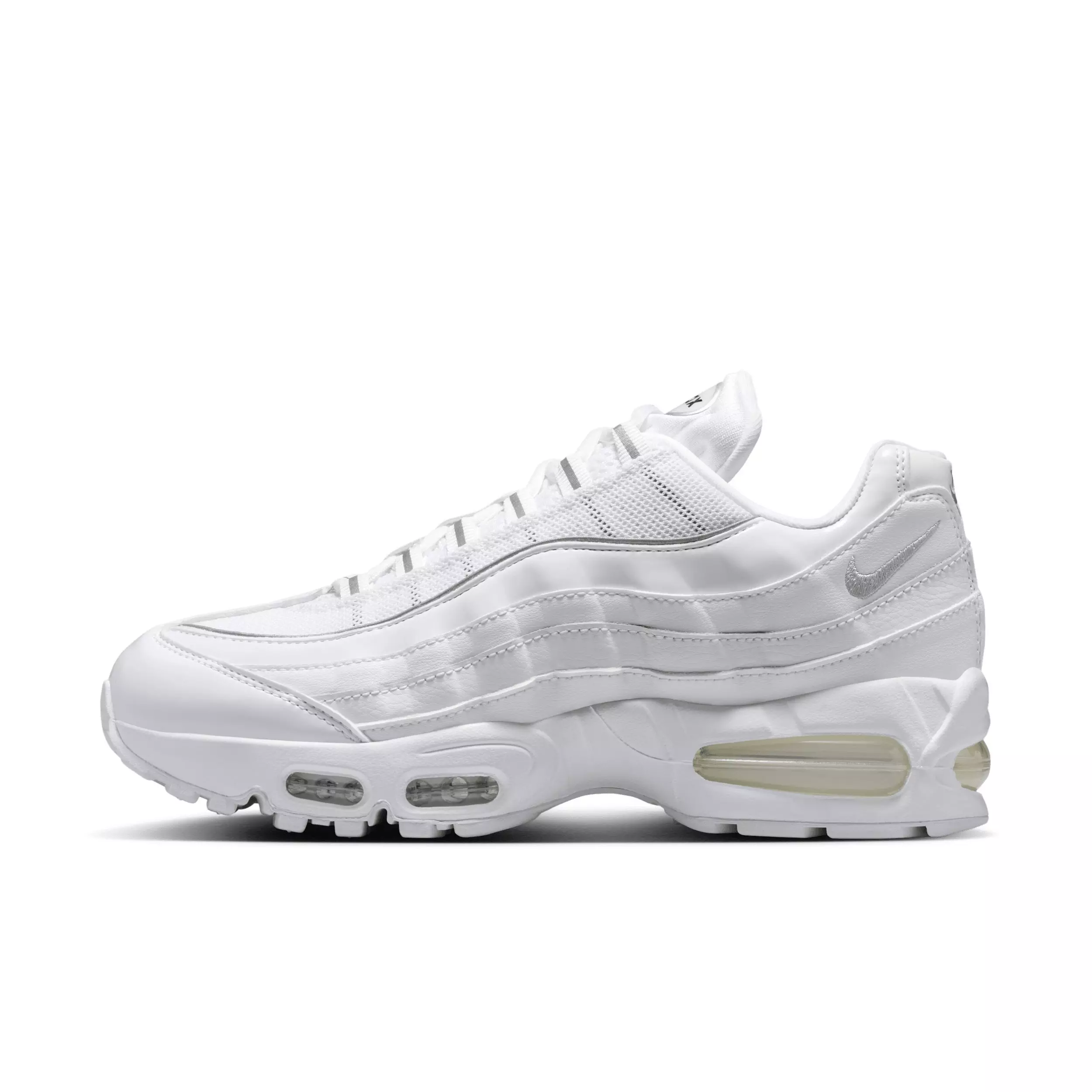 Nike Air Max 95 Big Bubble "White/Black/Reflect Silver/Metallic Silver" Women's Shoe - WHITE/BLACK/SILVER/SILVER