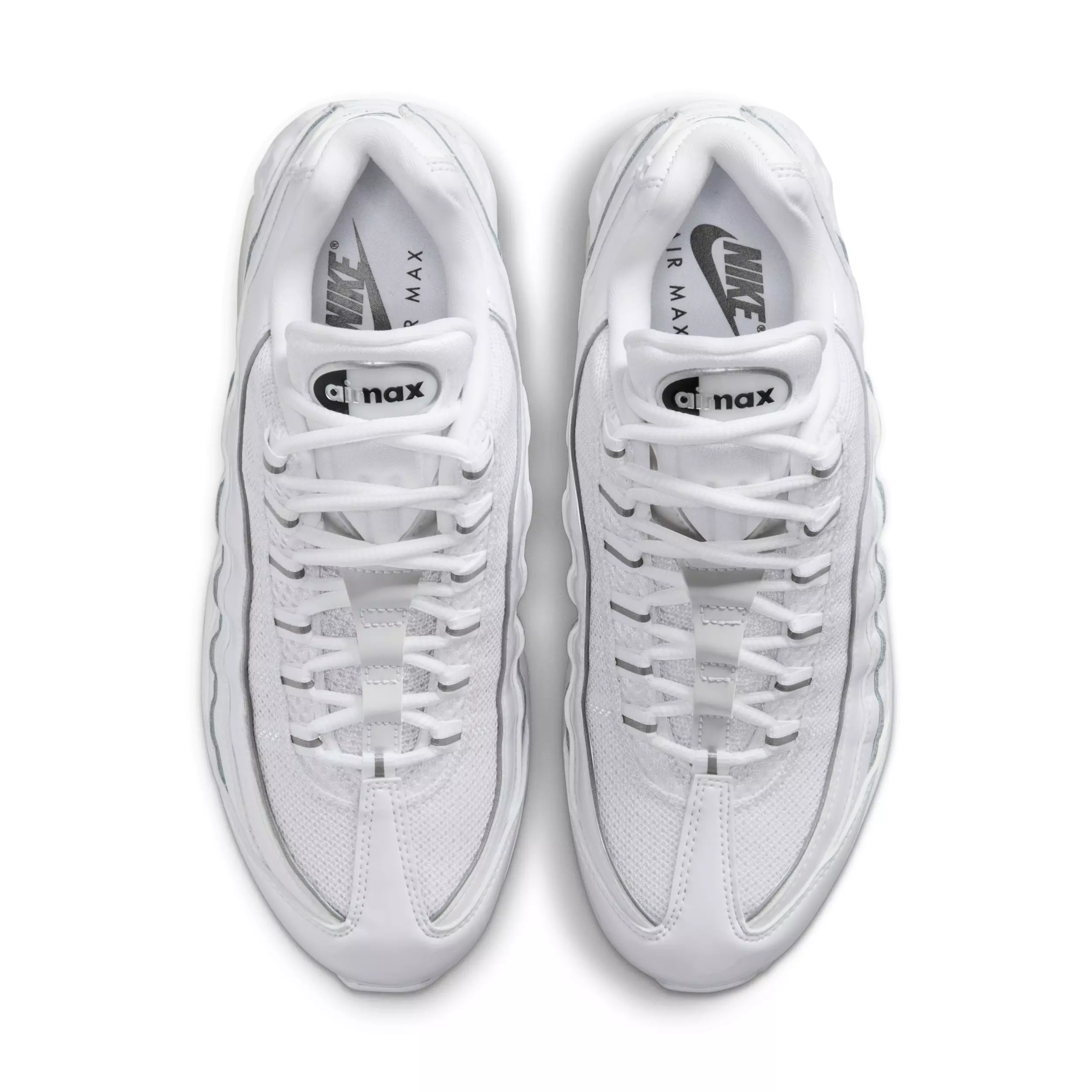 Nike Air Max 95 Big Bubble "White/Black/Reflect Silver/Metallic Silver" Women's Shoe - WHITE/BLACK/SILVER/SILVER