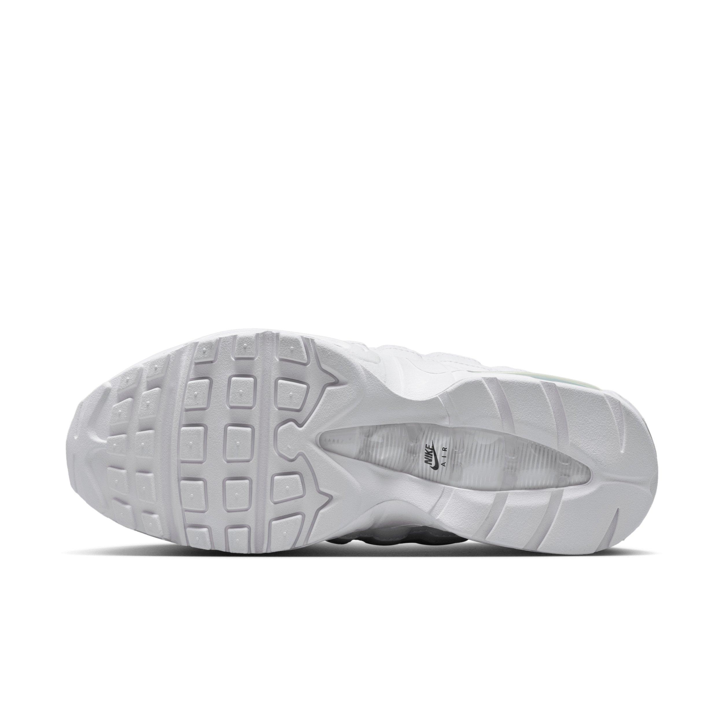 Nike Air Max 95 Big Bubble "White/Black/Reflect Silver/Metallic Silver" Women's Shoe - WHITE/BLACK/SILVER/SILVER Thumbnail View 6