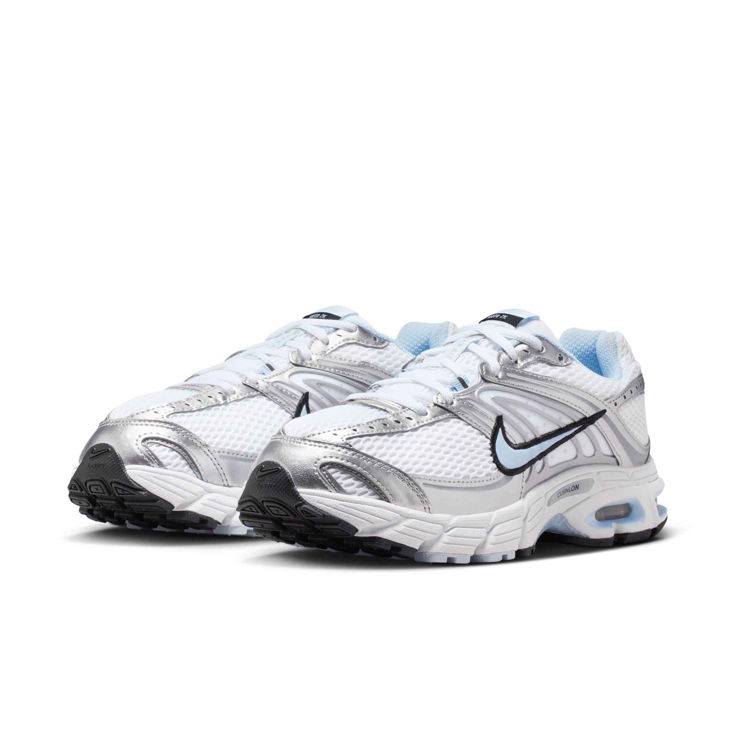 Nike Air Max Moto 2K "White/Metallic Silver/Black/Hydrogen Blue" Women's Shoe - WHITE/SILVER/BLACK/BLUE Thumbnail View 3