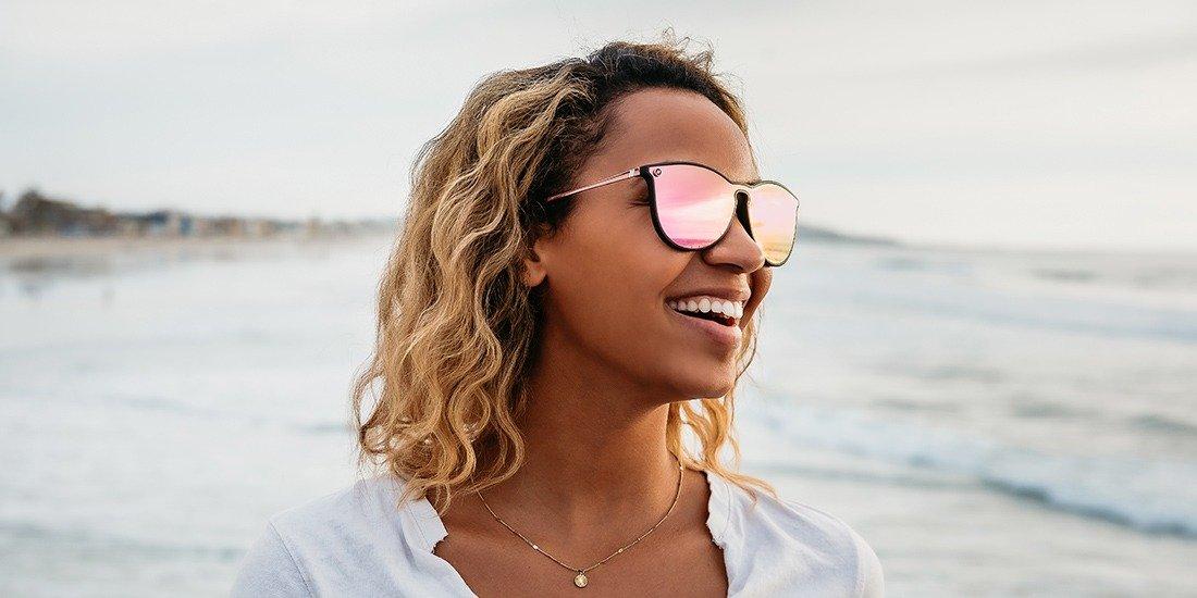 Blenders North Park X2 Rose Theater II Sunglasses - DK PINK Thumbnail View 5