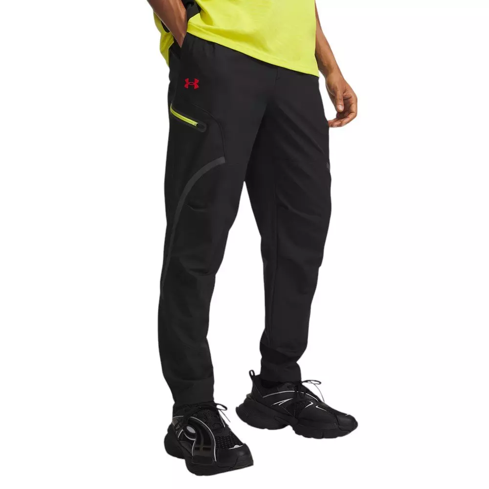Under Armour Men's Unstoppable Cargo Pants - Black/Orange - BLACK/ORANGE