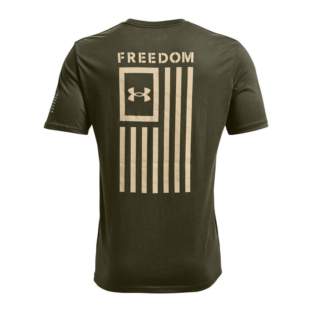 Under Armour Men's Freedom Flag Tee-Green/Brown - GREEN/BROWN Thumbnail View 6