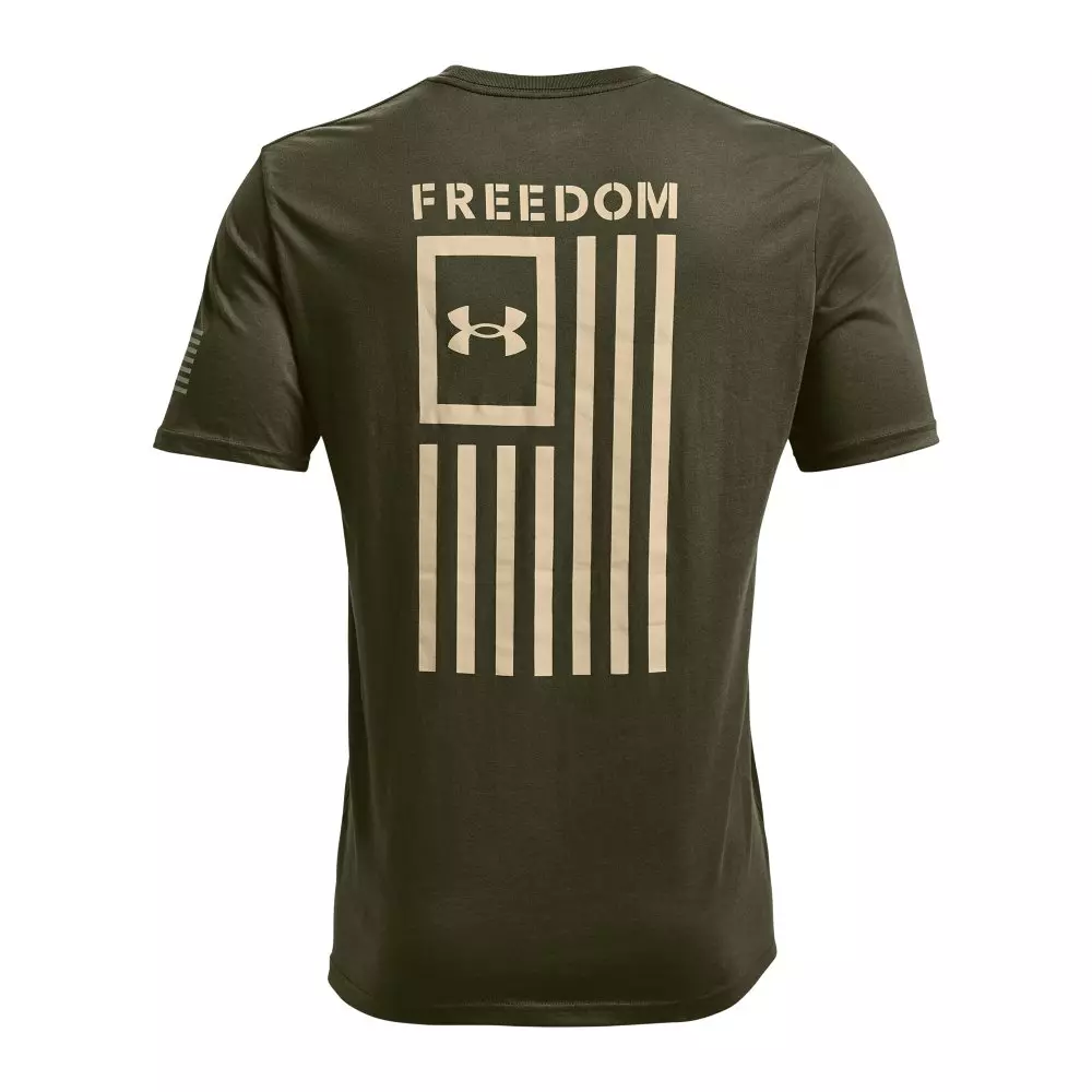 Under Armour Men's Freedom Flag Tee-Green/Brown - GREEN/BROWN