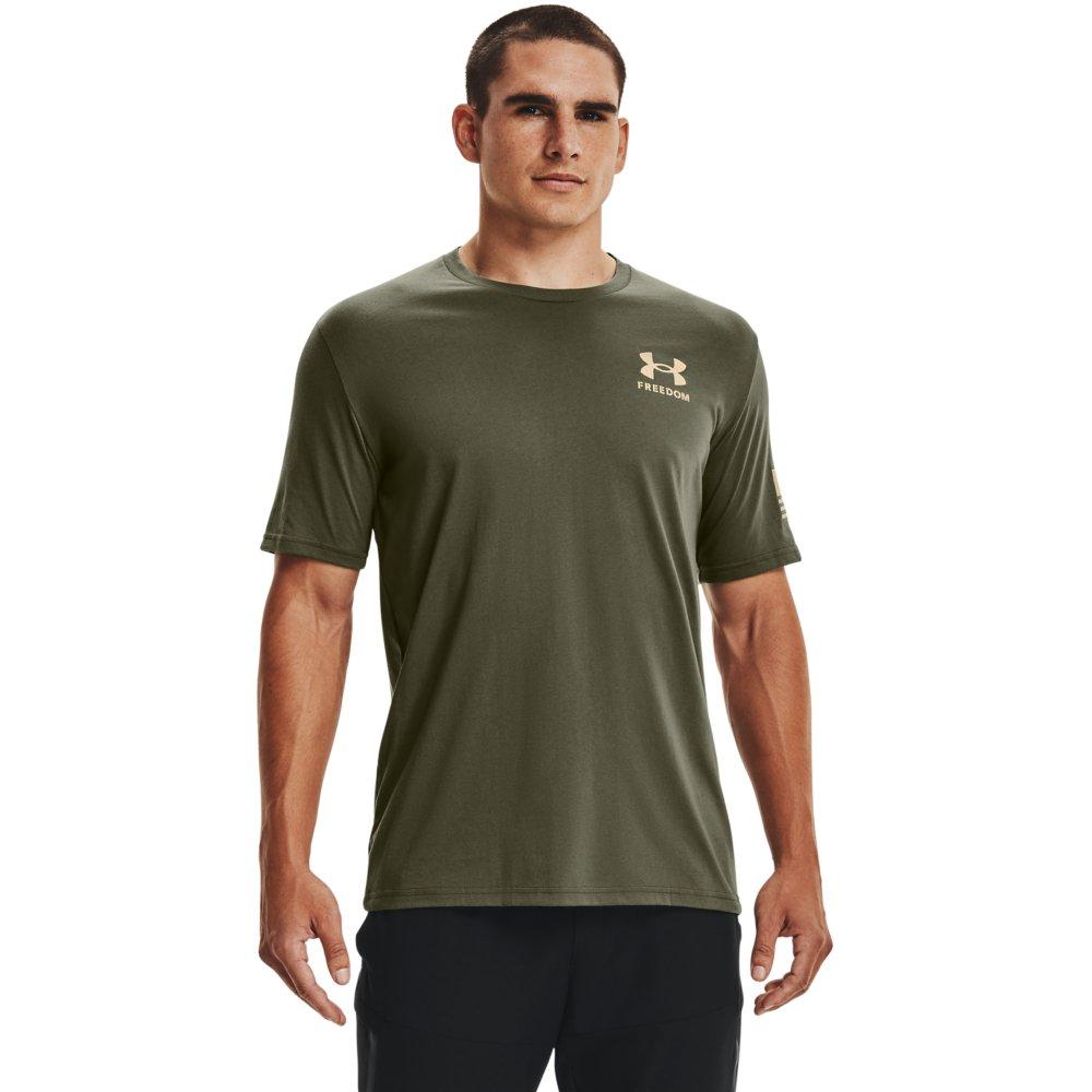 Under Armour Men's Freedom Flag Tee-Green/Brown - GREEN/BROWN Thumbnail View 1