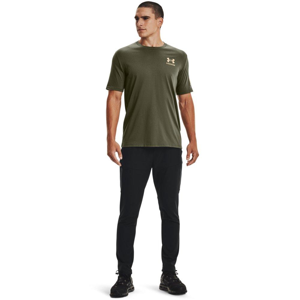 Under Armour Men's Freedom Flag Tee-Green/Brown - GREEN/BROWN Thumbnail View 4