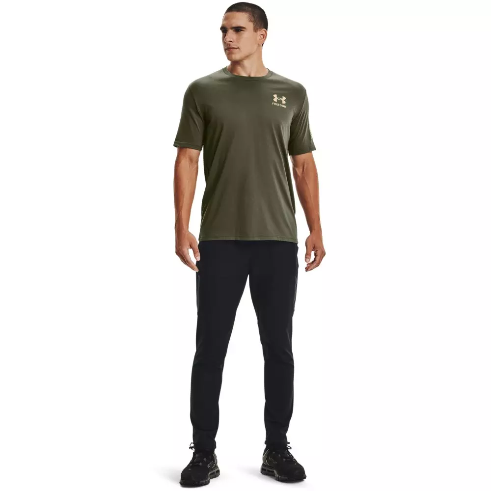 Under Armour Men's Freedom Flag Tee-Green/Brown - GREEN/BROWN
