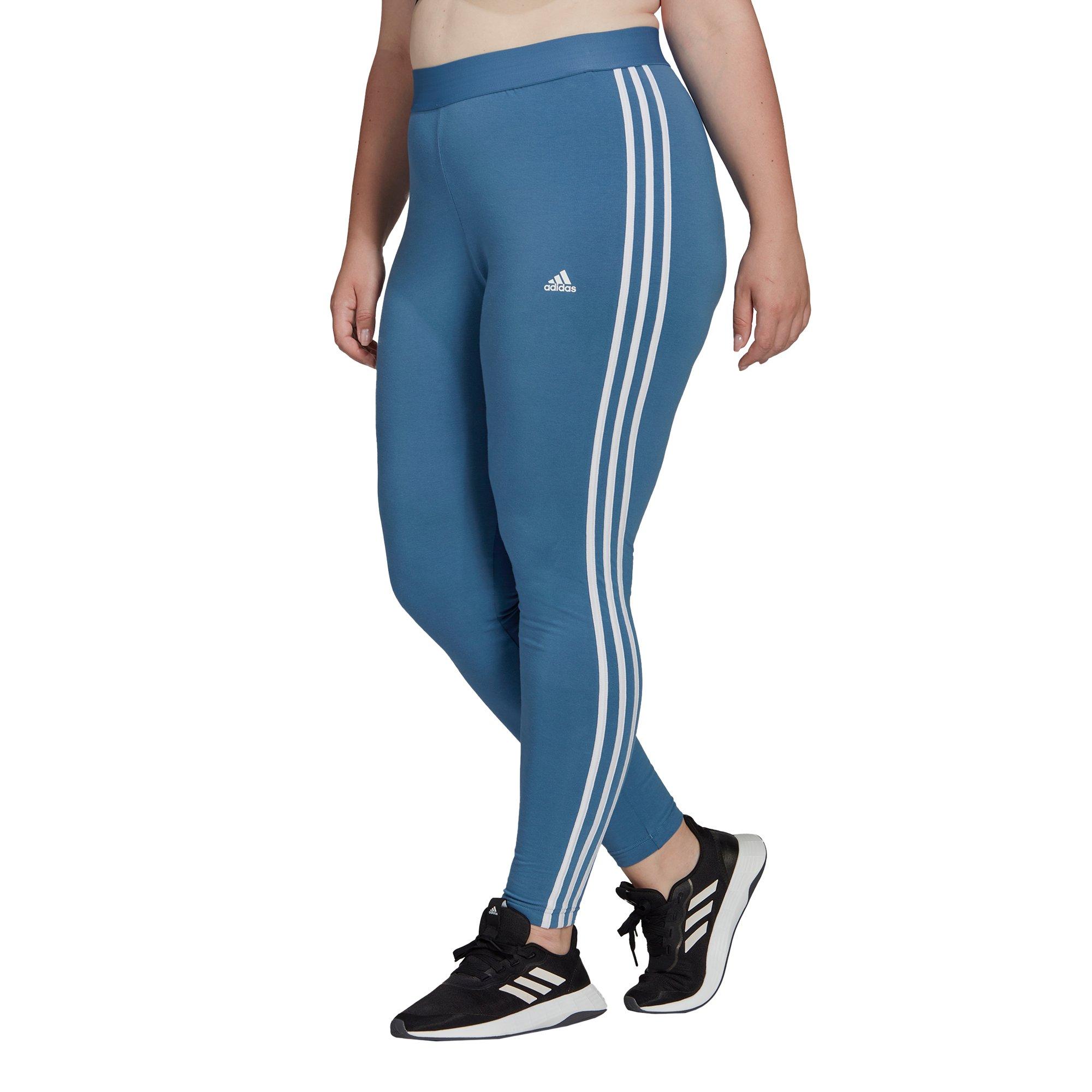 adidas Women's Essentials 3-Stripes Leggings-Blue