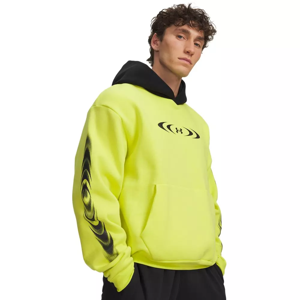 Under Armour Men's Icon Fleece Graphic Hoodie - Yellow/Black - YELLOW/BLACK