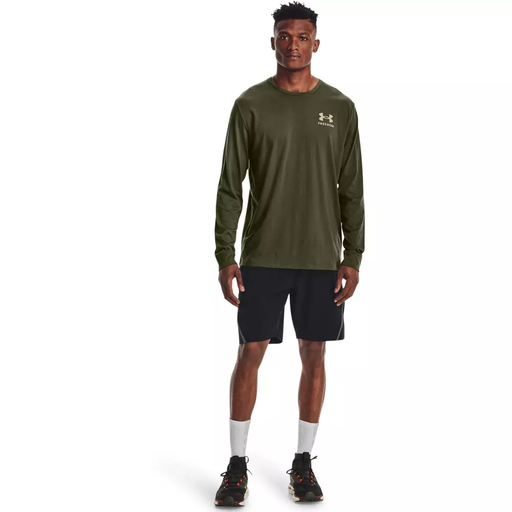 Under Armour Men's Green/Brown Freedom Flag Long Sleeve Shirt - GREEN/BROWN