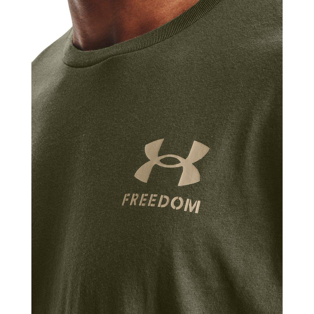 Under Armour Men's Green/Brown Freedom Flag Long Sleeve Shirt - GREEN/BROWN Thumbnail View 4