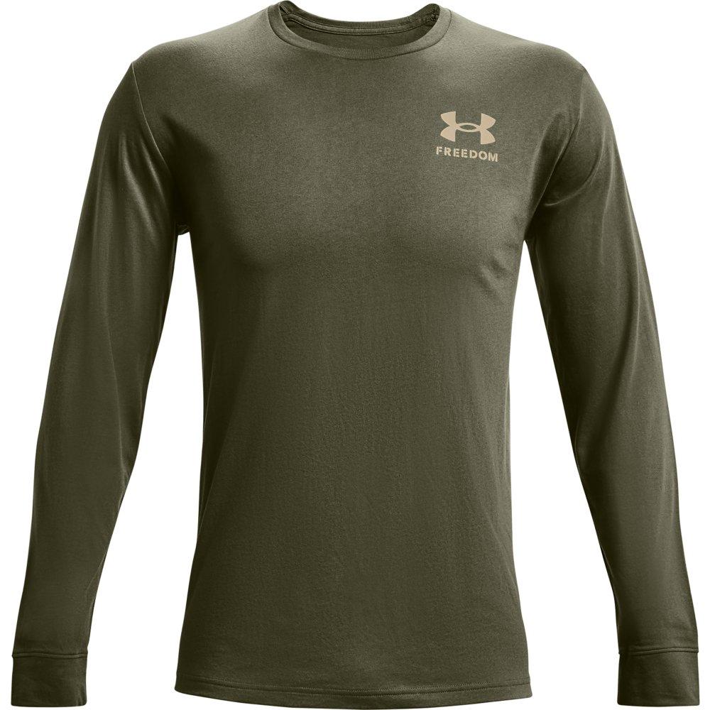 Under Armour Men's Green/Brown Freedom Flag Long Sleeve Shirt - GREEN/BROWN Thumbnail View 5