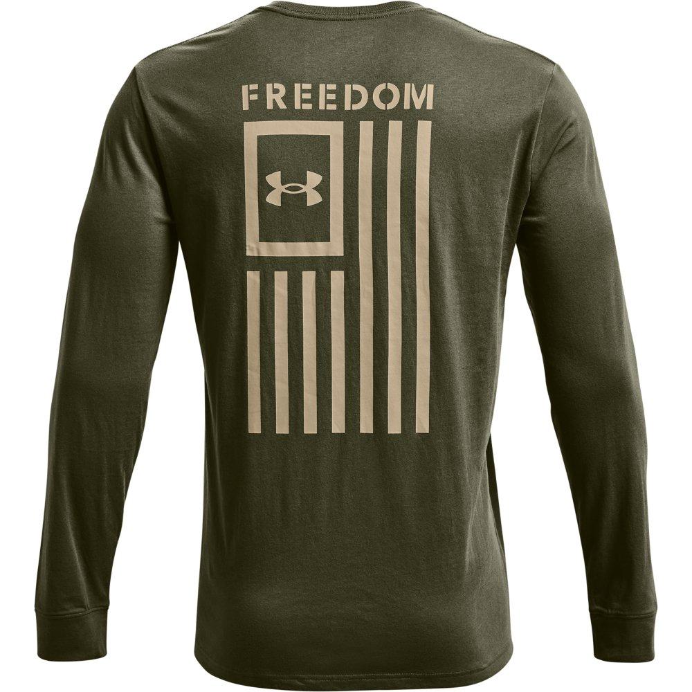Under Armour Men's Green/Brown Freedom Flag Long Sleeve Shirt - GREEN/BROWN Thumbnail View 6