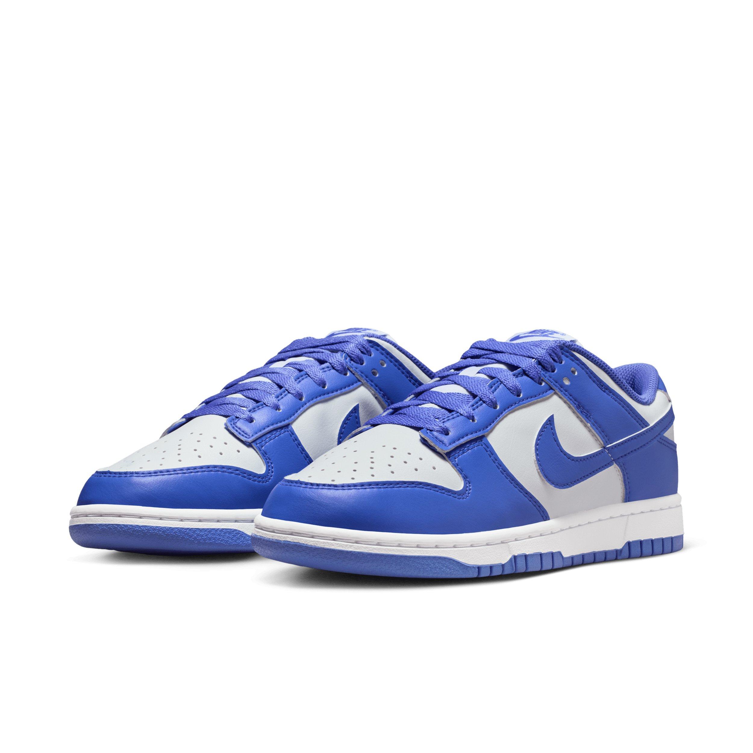 Nike Dunk Low "White/White/Sapphire" Women's Shoe - WHITE/WHITE/SAPPHIRE Thumbnail View 3