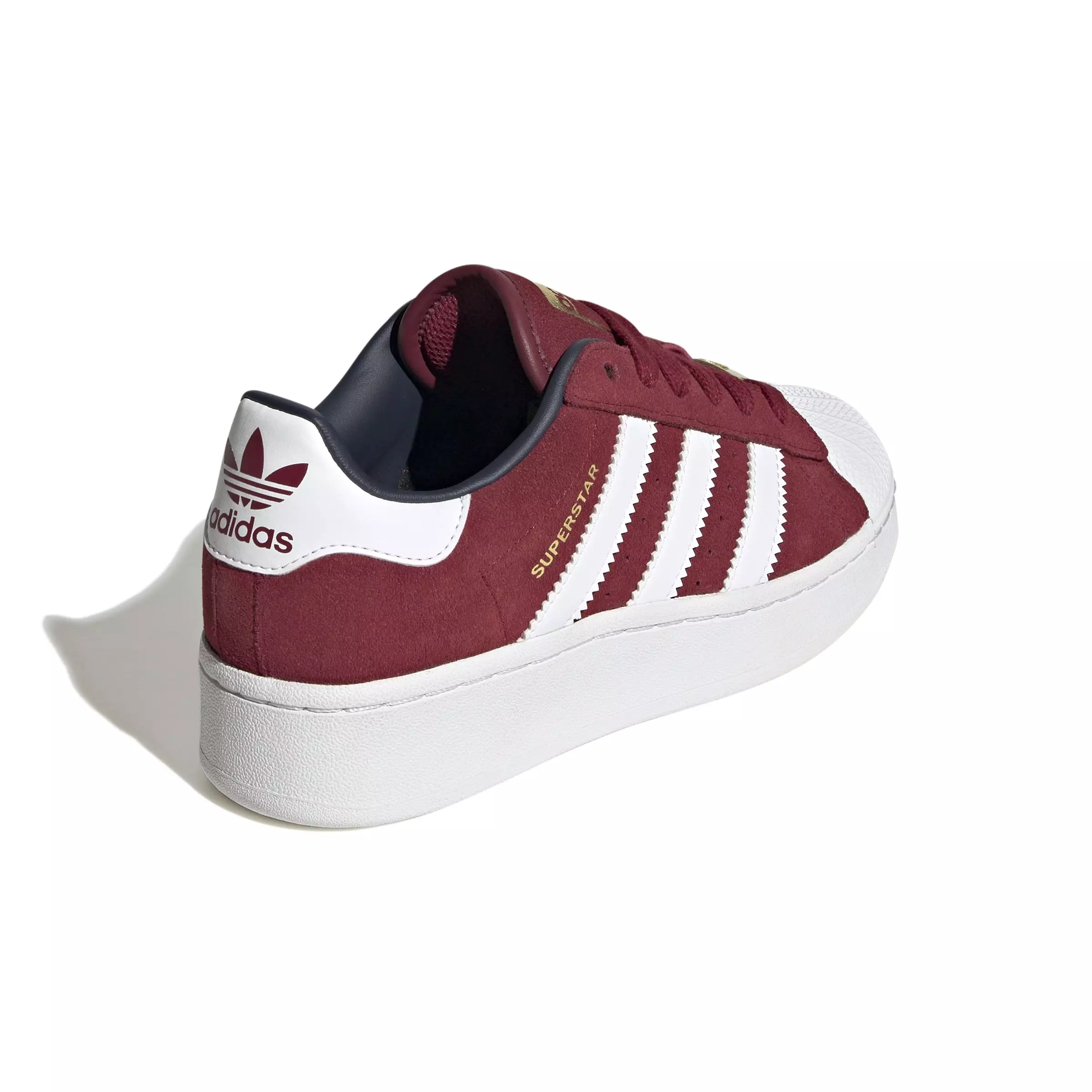 adidas Originals Superstar XLG "Collegiate Burgundy/White/Collegiate Navy" Grade School Boys' Shoe - BURGUNDY/WHITE/NAVY