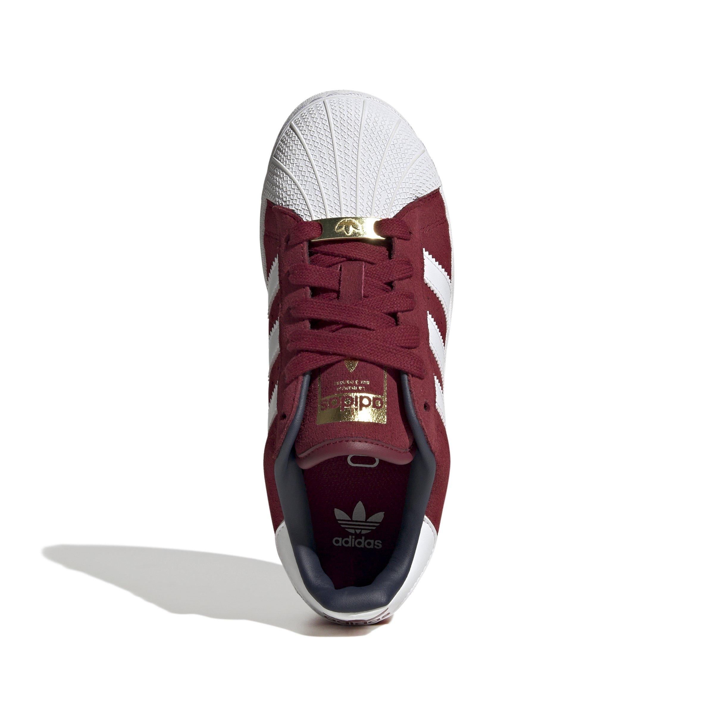 adidas Originals Superstar XLG "Collegiate Burgundy/White/Collegiate Navy" Grade School Boys' Shoe - BURGUNDY/WHITE/NAVY Thumbnail View 5