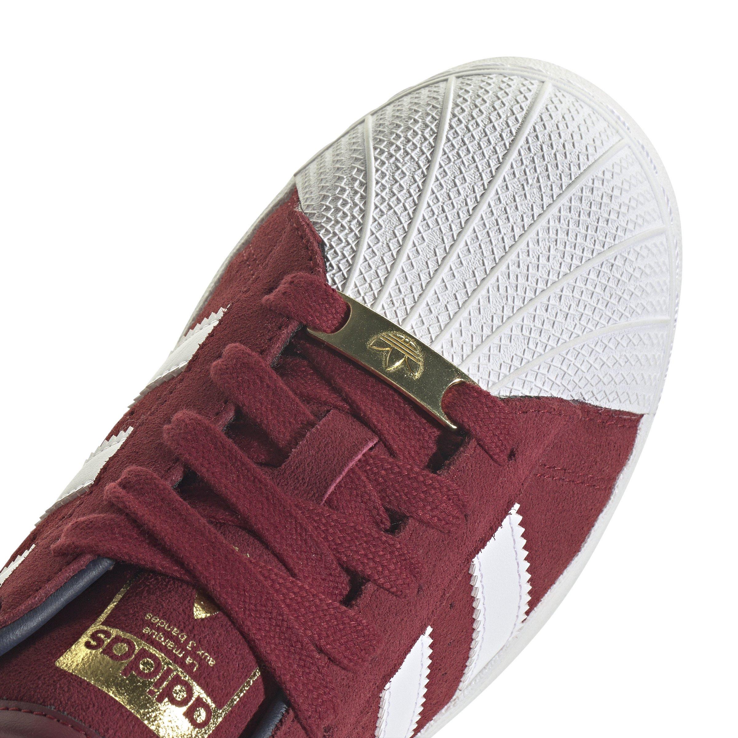 adidas Originals Superstar XLG "Collegiate Burgundy/White/Collegiate Navy" Grade School Boys' Shoe - BURGUNDY/WHITE/NAVY Thumbnail View 7