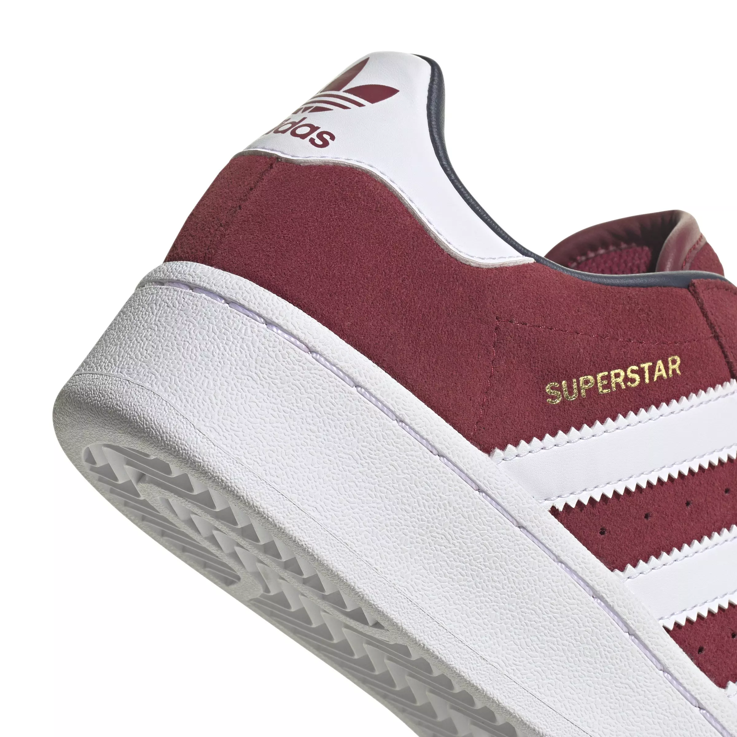 adidas Originals Superstar XLG "Collegiate Burgundy/White/Collegiate Navy" Grade School Boys' Shoe - BURGUNDY/WHITE/NAVY