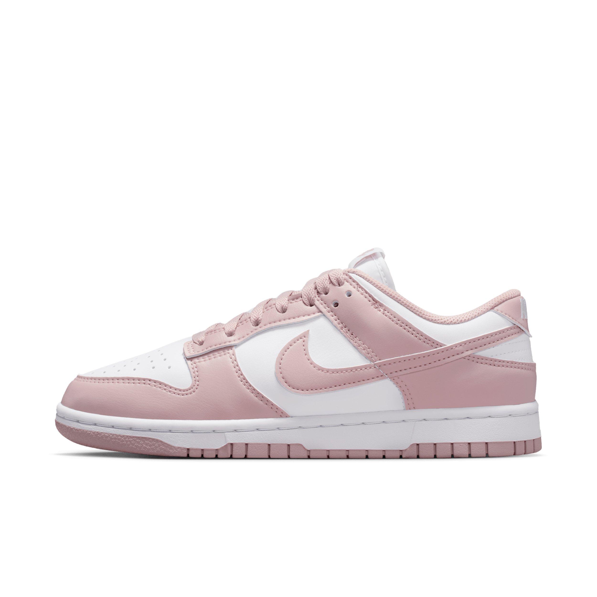 Nike Dunk Low "White/White/Particle Rose" Women's Shoe - WHITE/WHITE/ROSE Thumbnail View 2