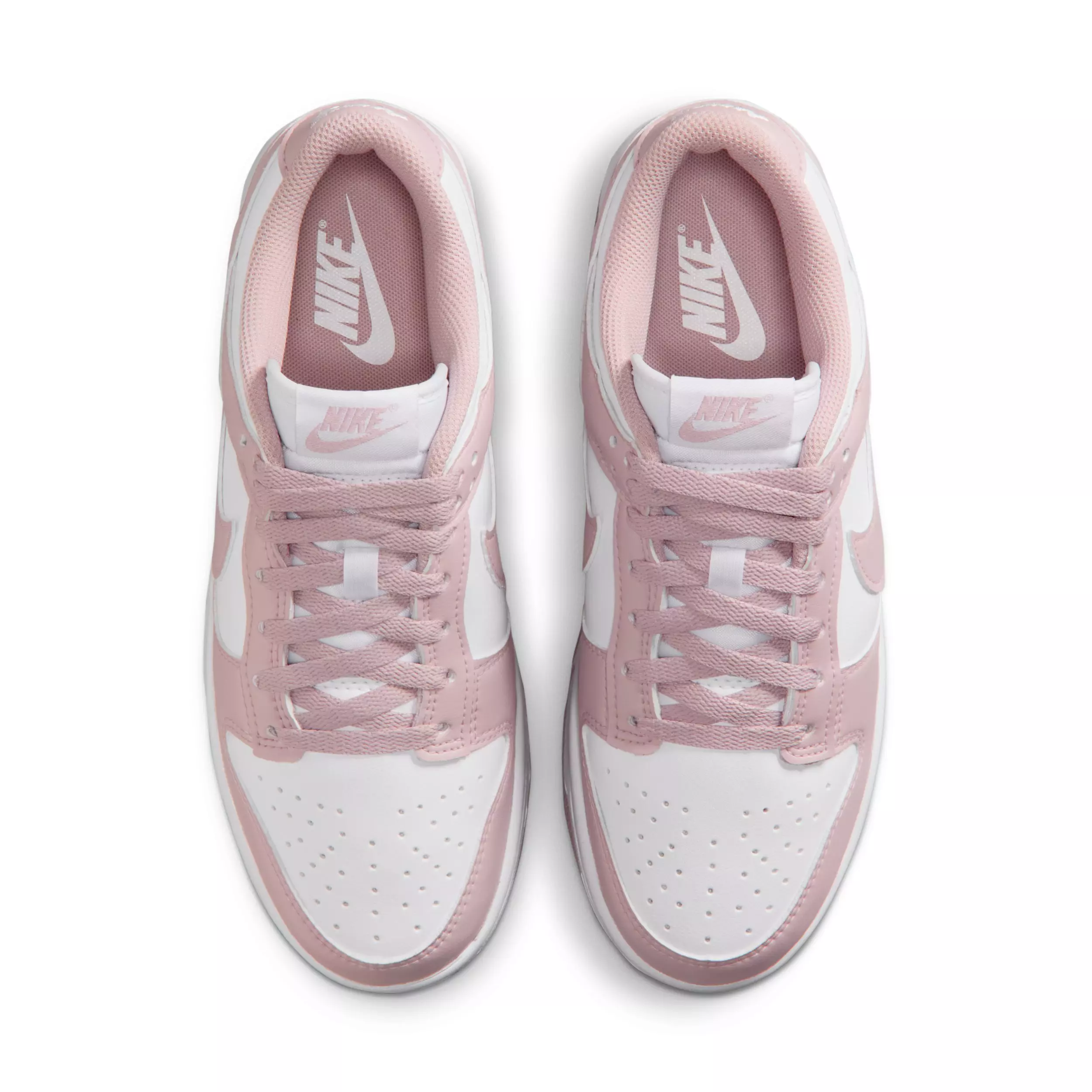 Nike Dunk Low "White/White/Particle Rose" Women's Shoe - WHITE/WHITE/ROSE