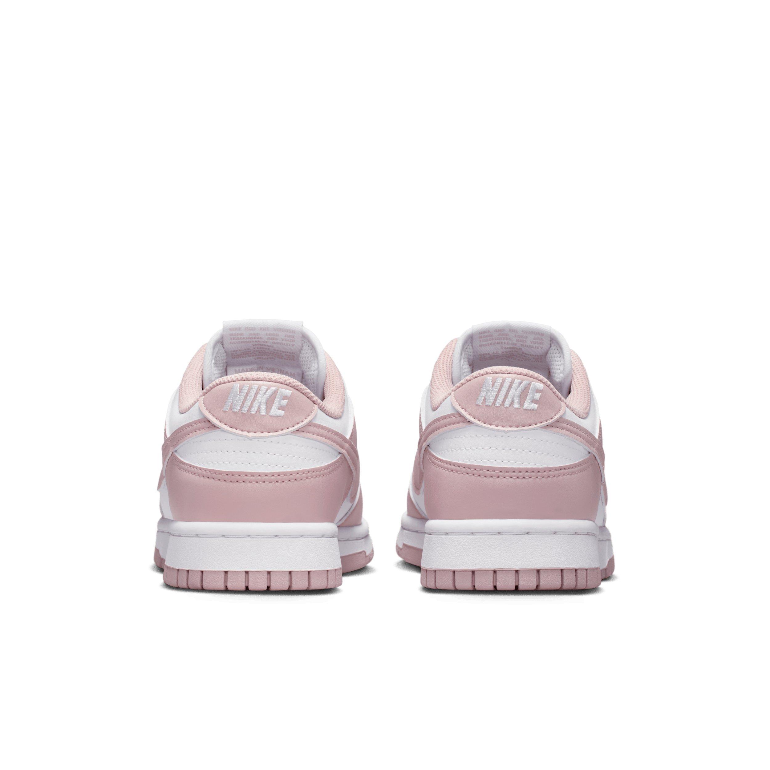Nike Dunk Low "White/White/Particle Rose" Women's Shoe - WHITE/WHITE/ROSE Thumbnail View 5