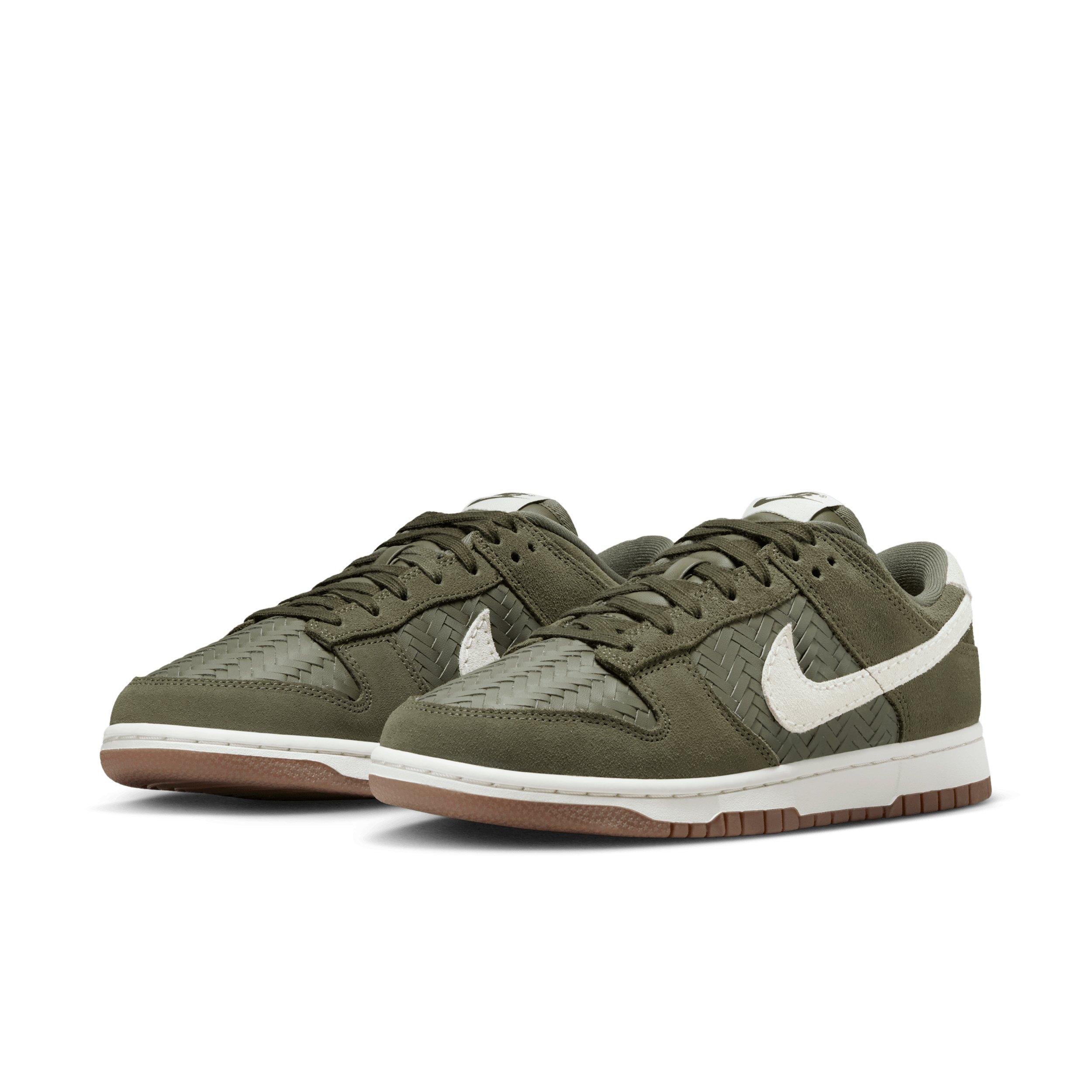 Nike Dunk Low Premium SE "Medium Olive/Gum Dark Brown/Medium Olive/Sail" Women's Shoe - MD OLIVE/DK BROWN/MD OLIVE/SAIL Thumbnail View 3